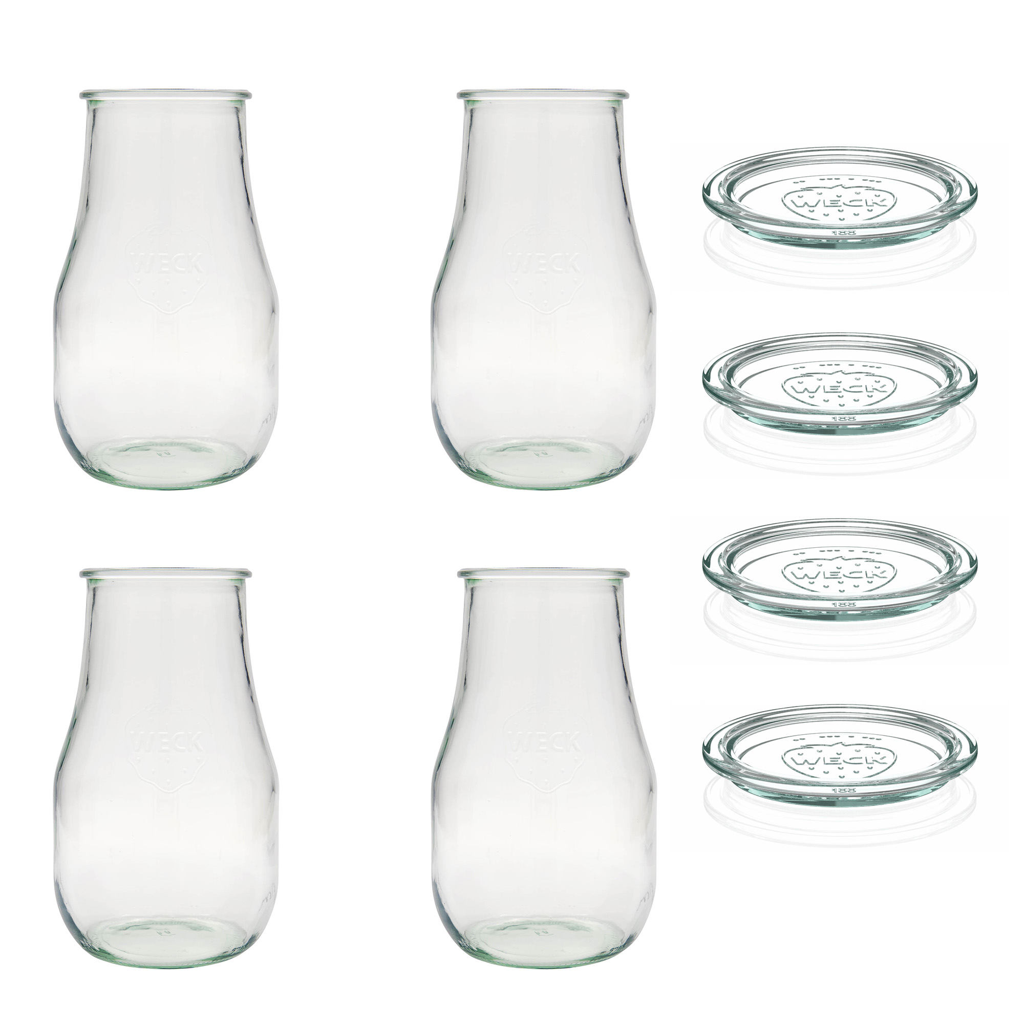 4x 2700 ml WECK verre tulipe avec couvercle en verre RR 100