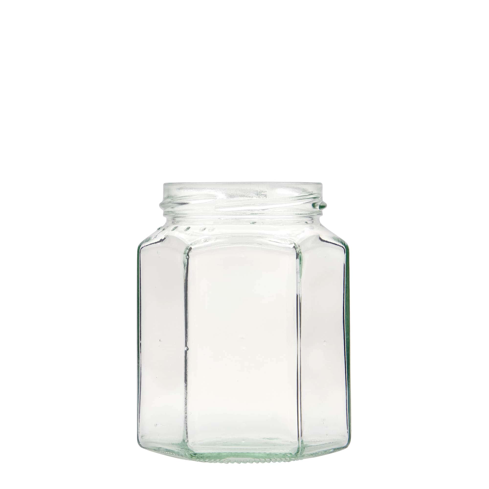 Bocal hexagonal 288 ml, bouchage: Twist-Off (TO 63)