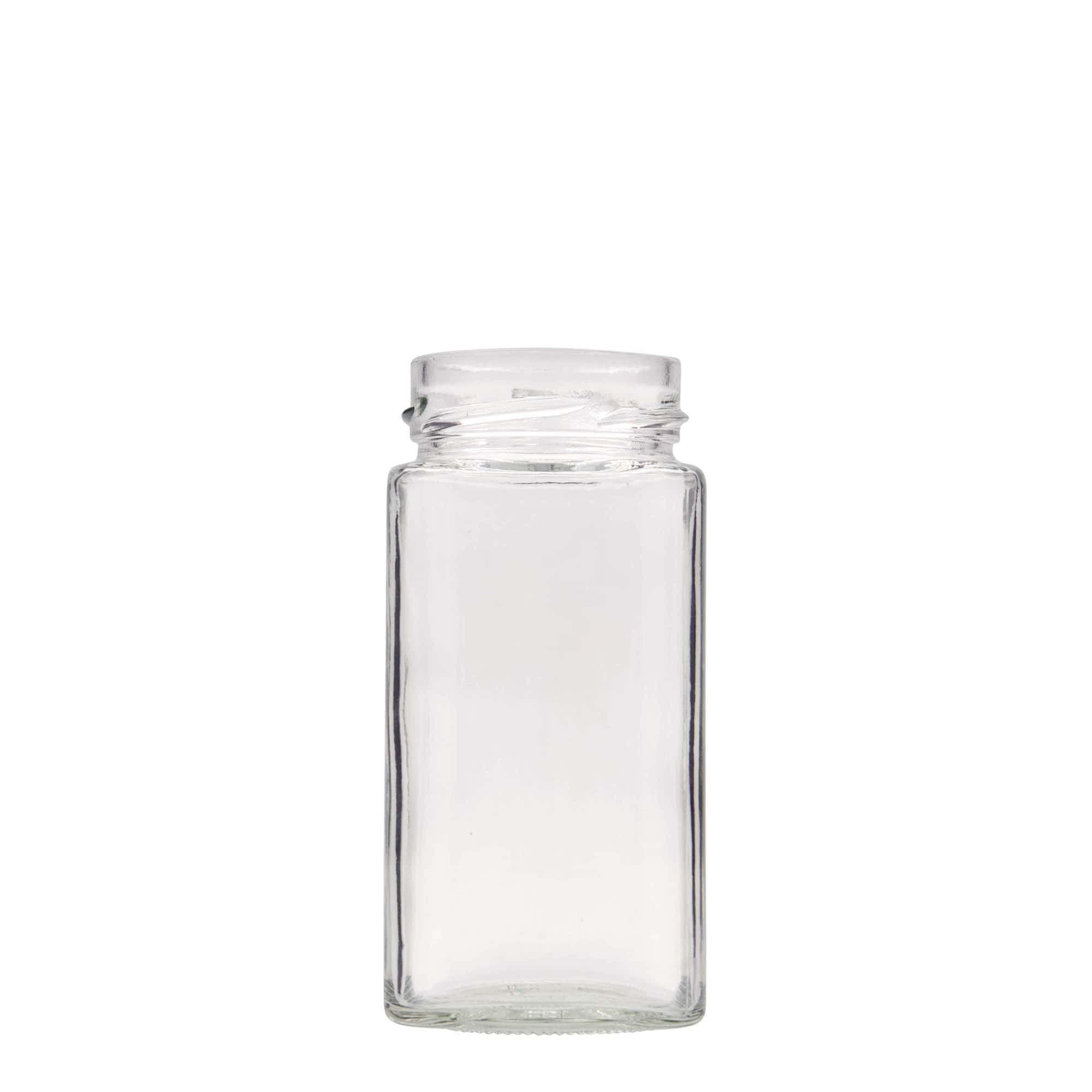 Vierkante pot 'Vat', 314 ml, monding: deep-twist-off (DTO 58)