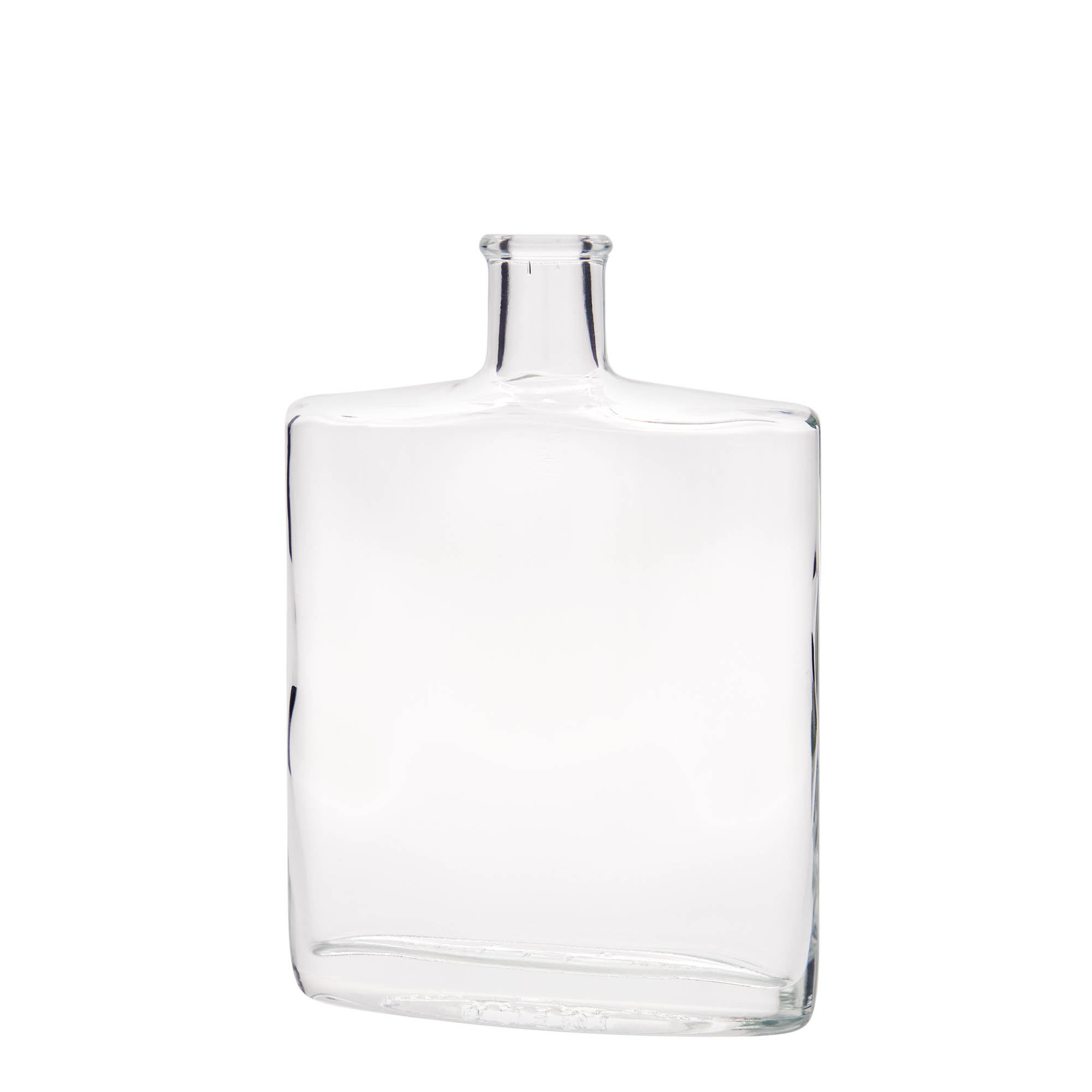 Glazen fles 'Zorbas', 500 ml, ovaal, monding: kurk Glazen fles 'Zorbas', 500 ml, ovaal, monding: kurk