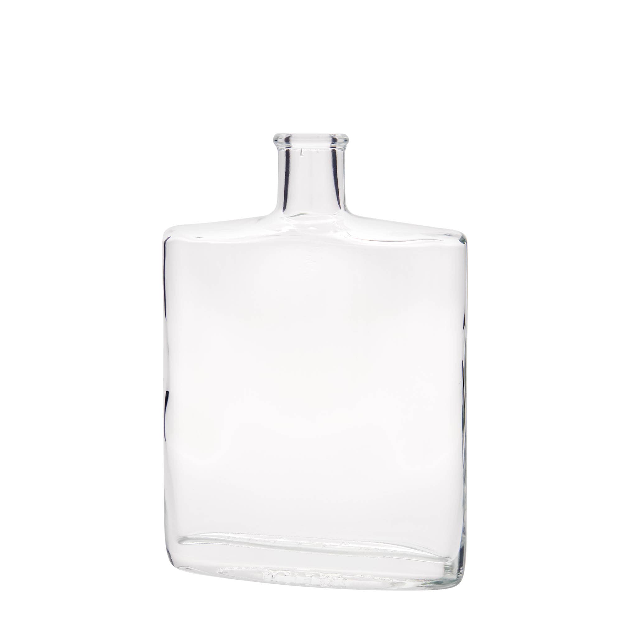Glazen fles 'Zorbas', 500 ml, ovaal, monding: kurk Glazen fles 'Zorbas', 500 ml, ovaal, monding: kurk