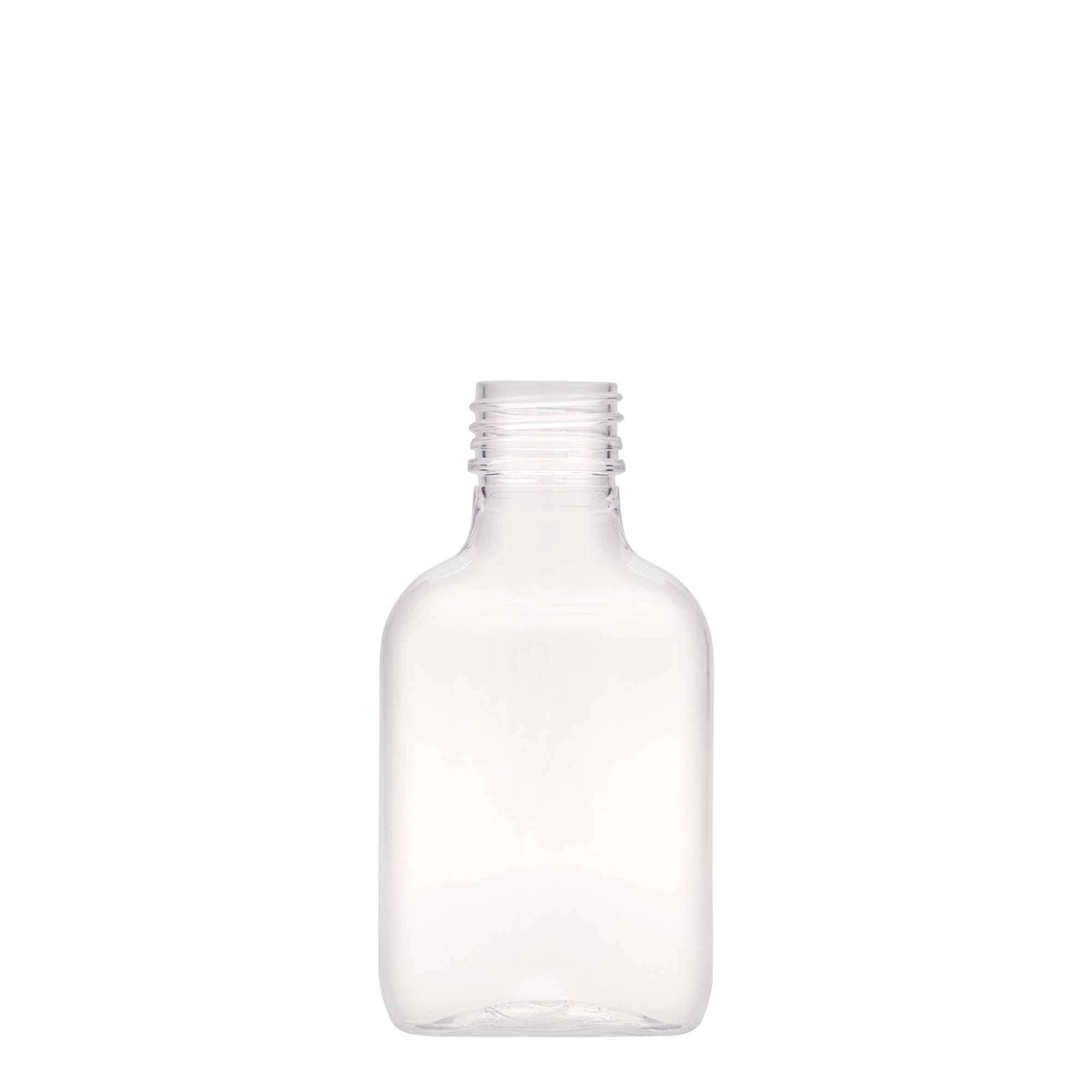 Zakflacon, 100 ml, ovaal, pet, monding: PP 28