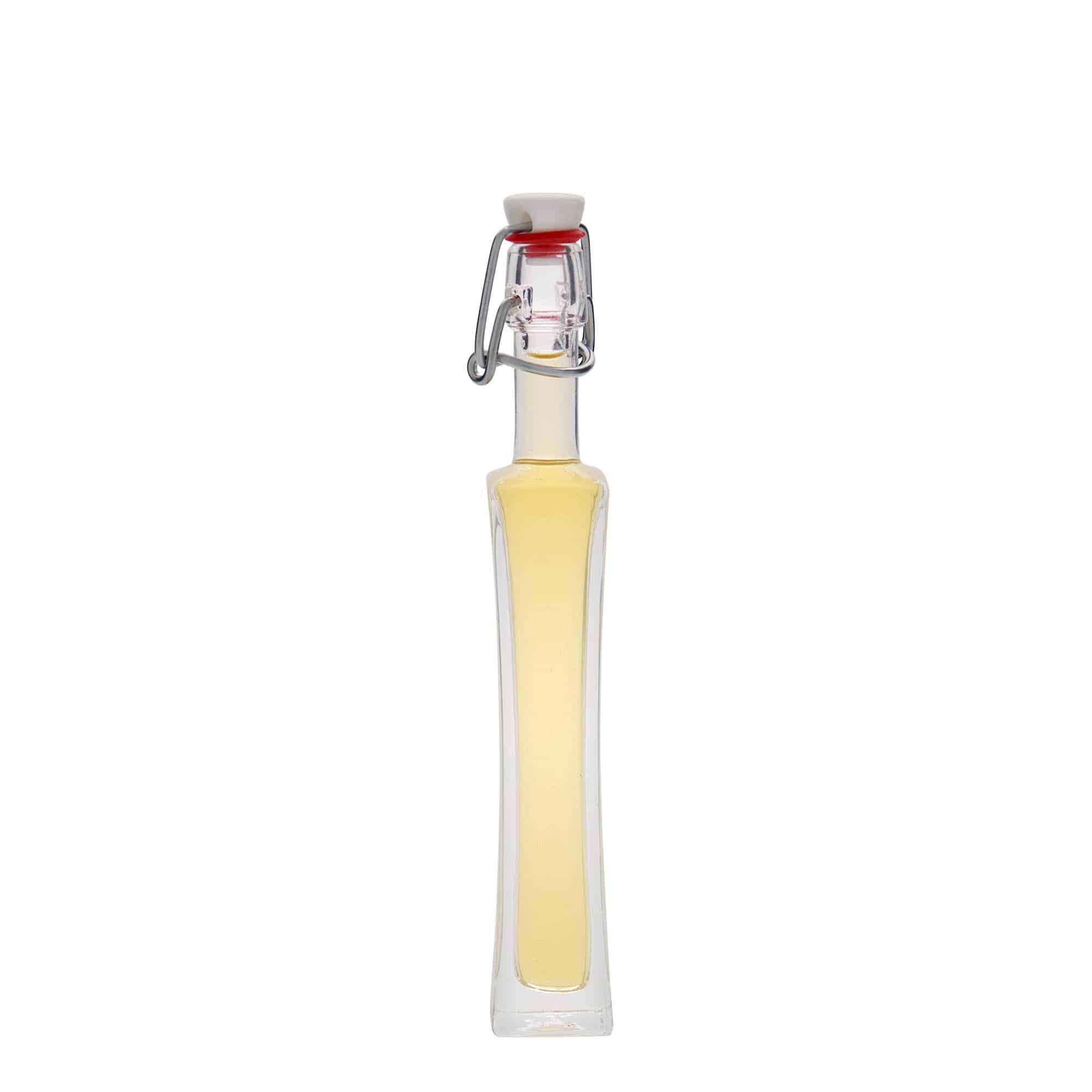 Bouteille en verre 40 ml 'Koko', carrée, bouchage: bouchon mécanique Bouteille en verre 40 ml 'Koko', carrée, bouchage: bouchon mécanique