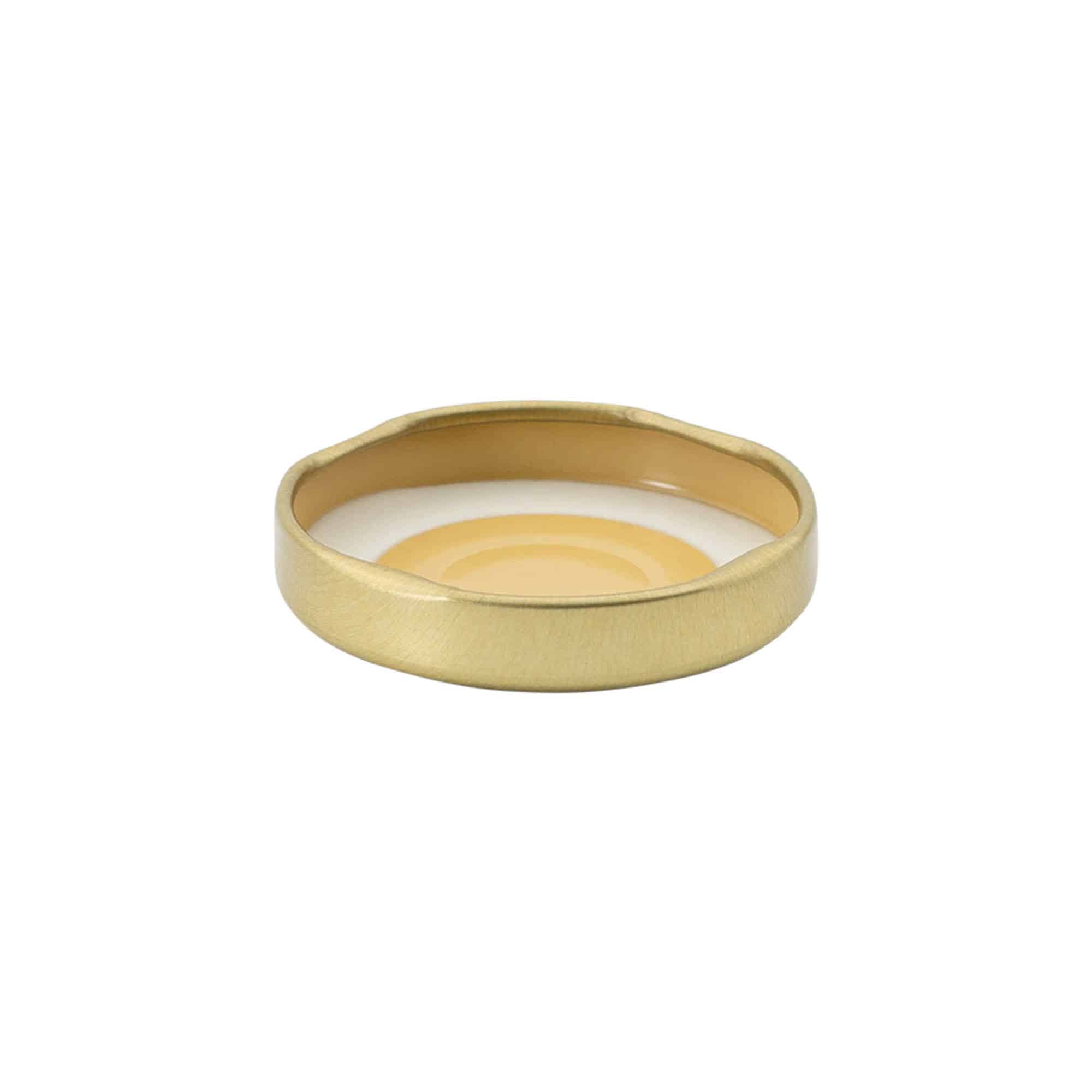 Twist-off-deksel, blik, steriliseerbaar, goud, voor monding: TO 43