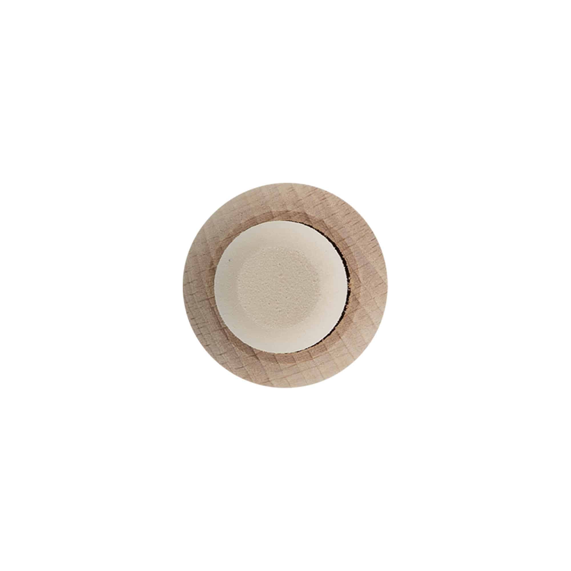 Dopkurk 'Bol', 19 mm, hout/kunststof, voor monding: kurk Dopkurk 'Bol', 19 mm, hout/kunststof, voor monding: kurk