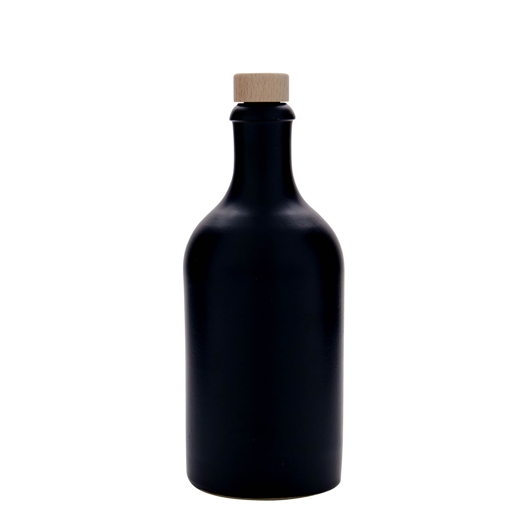 Chope en terre cuite 500 ml, grès, noir, bouchage: bouchon Chope en terre cuite 500 ml, grès, noir, bouchage: bouchon