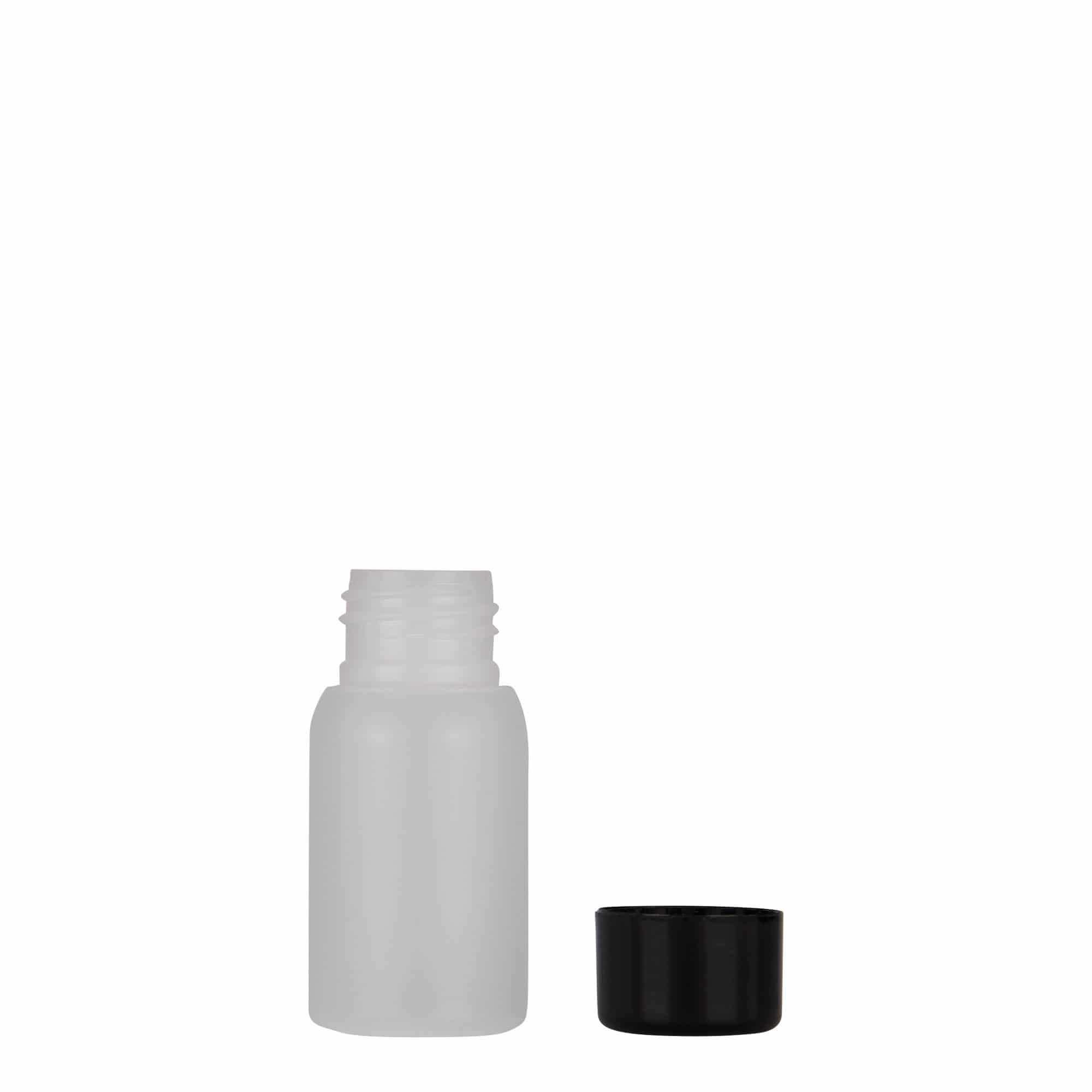 Bouteille en plastique 30 ml 'Tuffy', PEHD, nature, bouchage: 24/410
