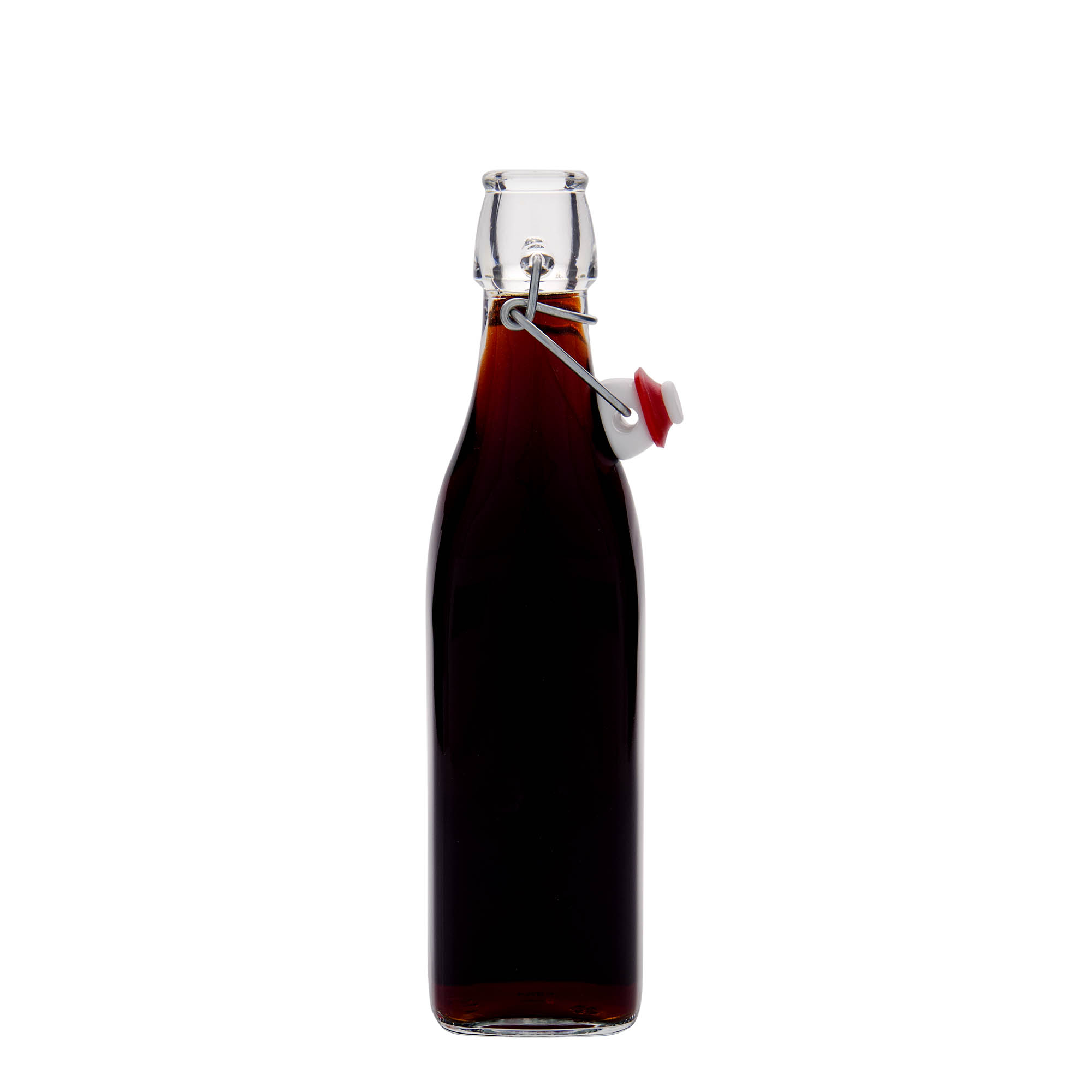 Glazen fles 'Swing', 500 ml, vierkant, monding: beugelsluiting Glazen fles 'Swing', 500 ml, vierkant, monding: beugelsluiting