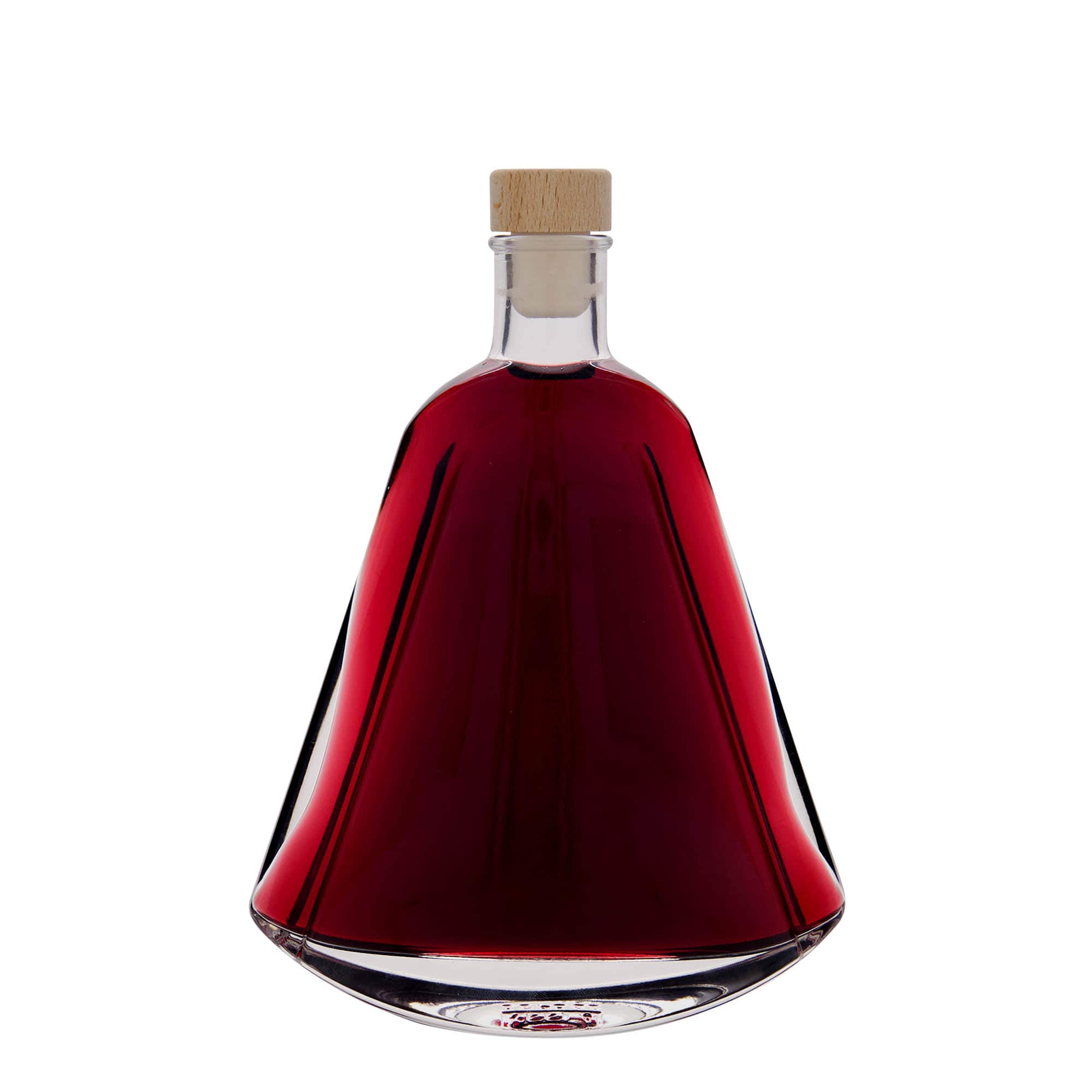 Glazen fles 'Maurizio', 350 ml, ovaal, monding: kurk