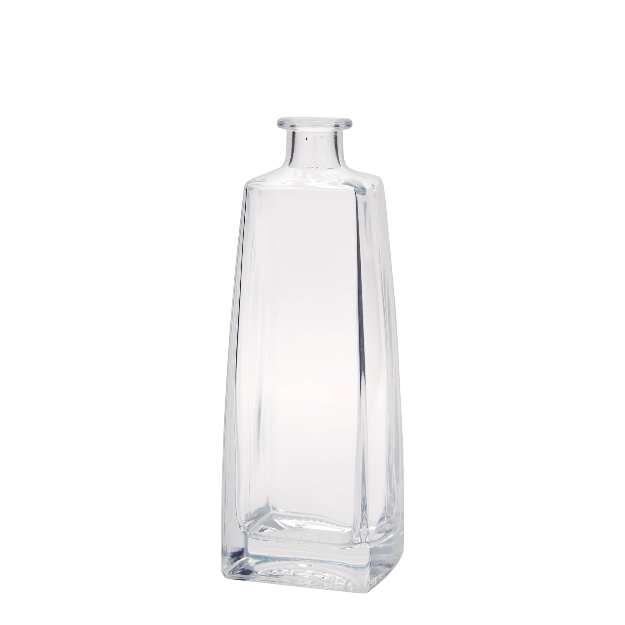 Glazen fles 'Timmy', 500 ml, rechthoekig, monding: kurk Glazen fles 'Timmy', 500 ml, rechthoekig, monding: kurk