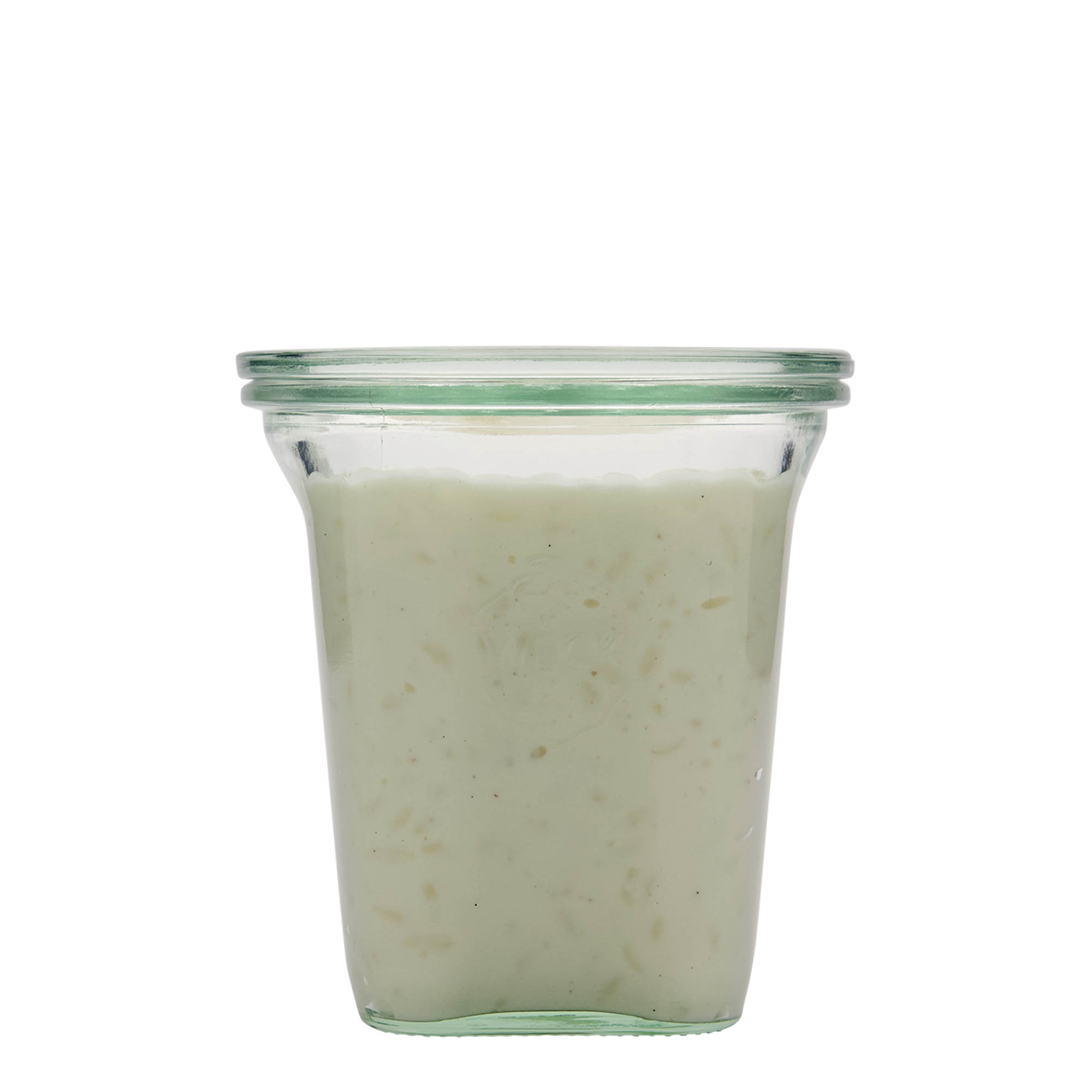 WECK-Quadropot, 545 ml, vierkant, monding: ronde rand