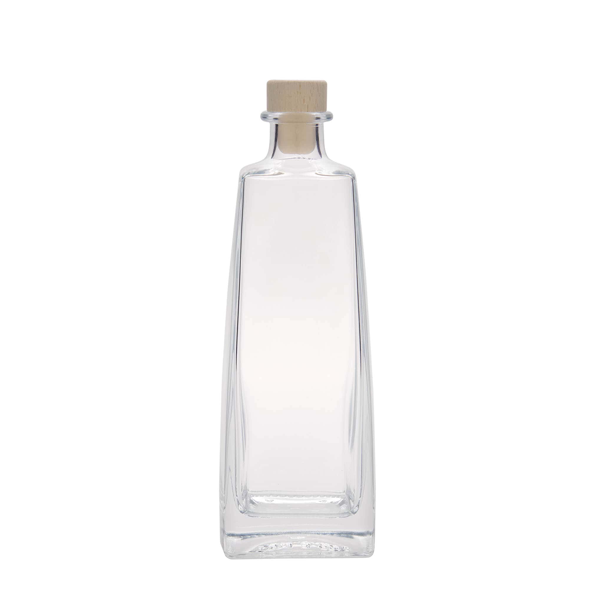 Glazen fles 'Timmy', 500 ml, rechthoekig, monding: kurk
