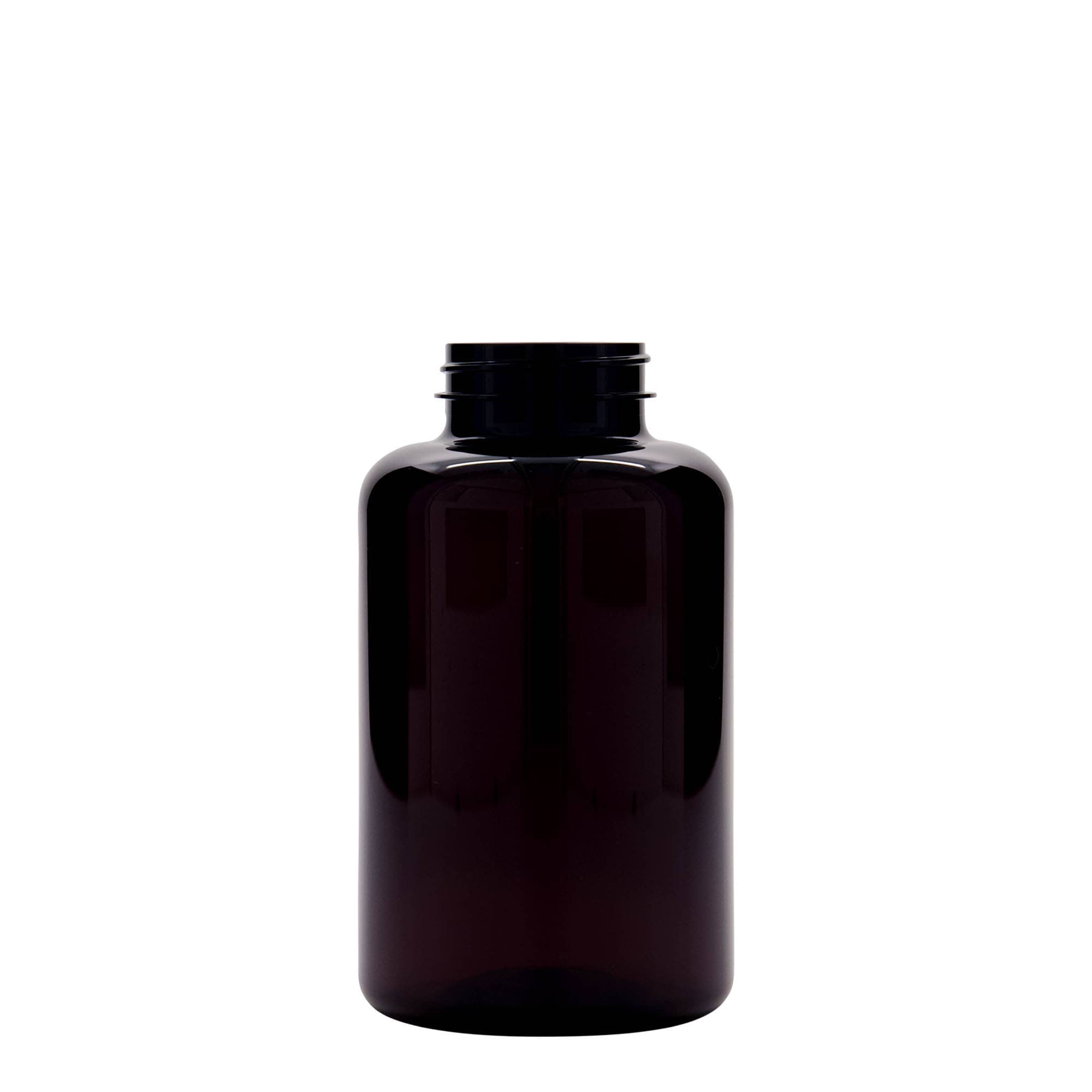 Pet-medicijnpotje, 500 ml, kunststof, bruin, monding: 45/400