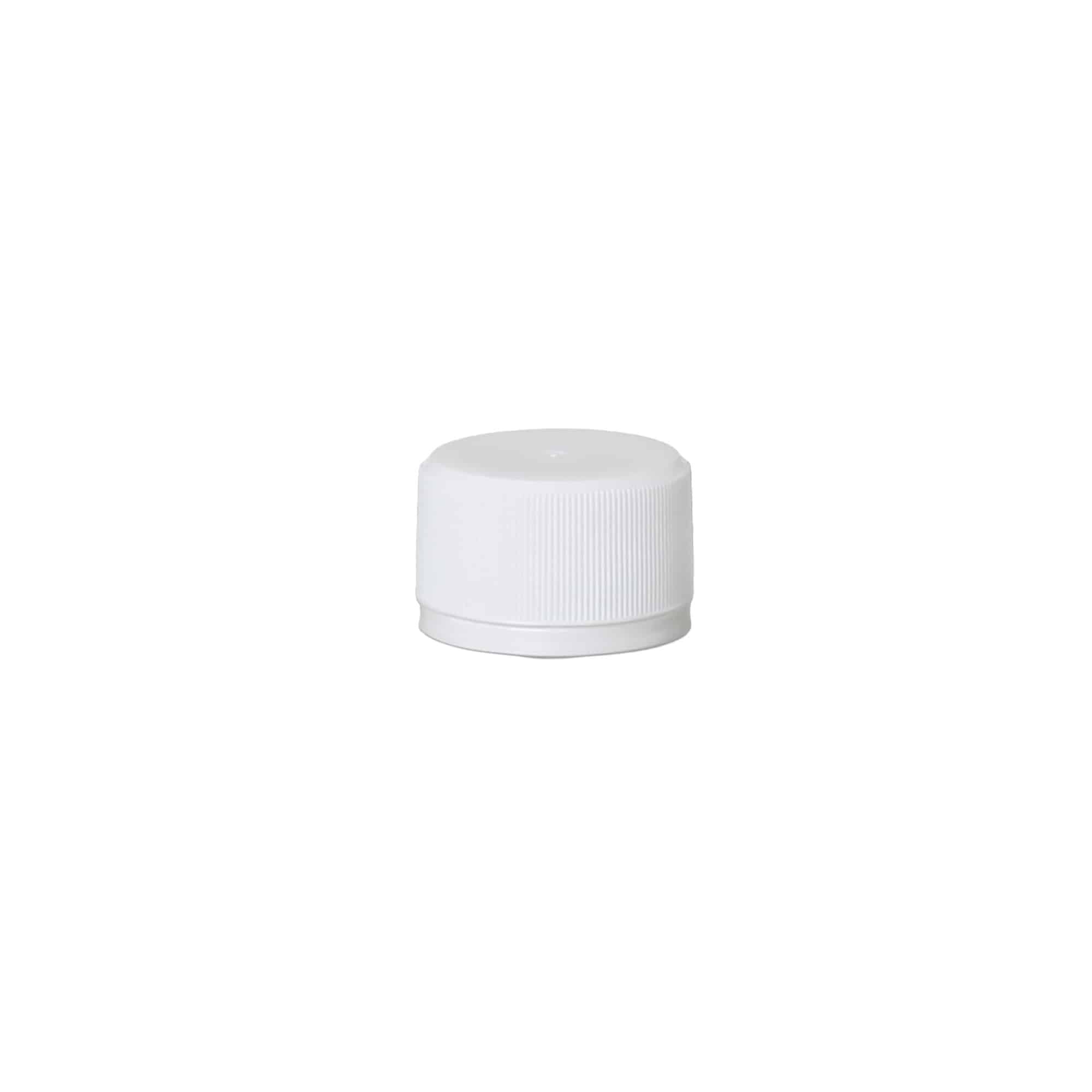 Bouchon à vis Variante A, plastique PP blanc, pour goulot : PP 28