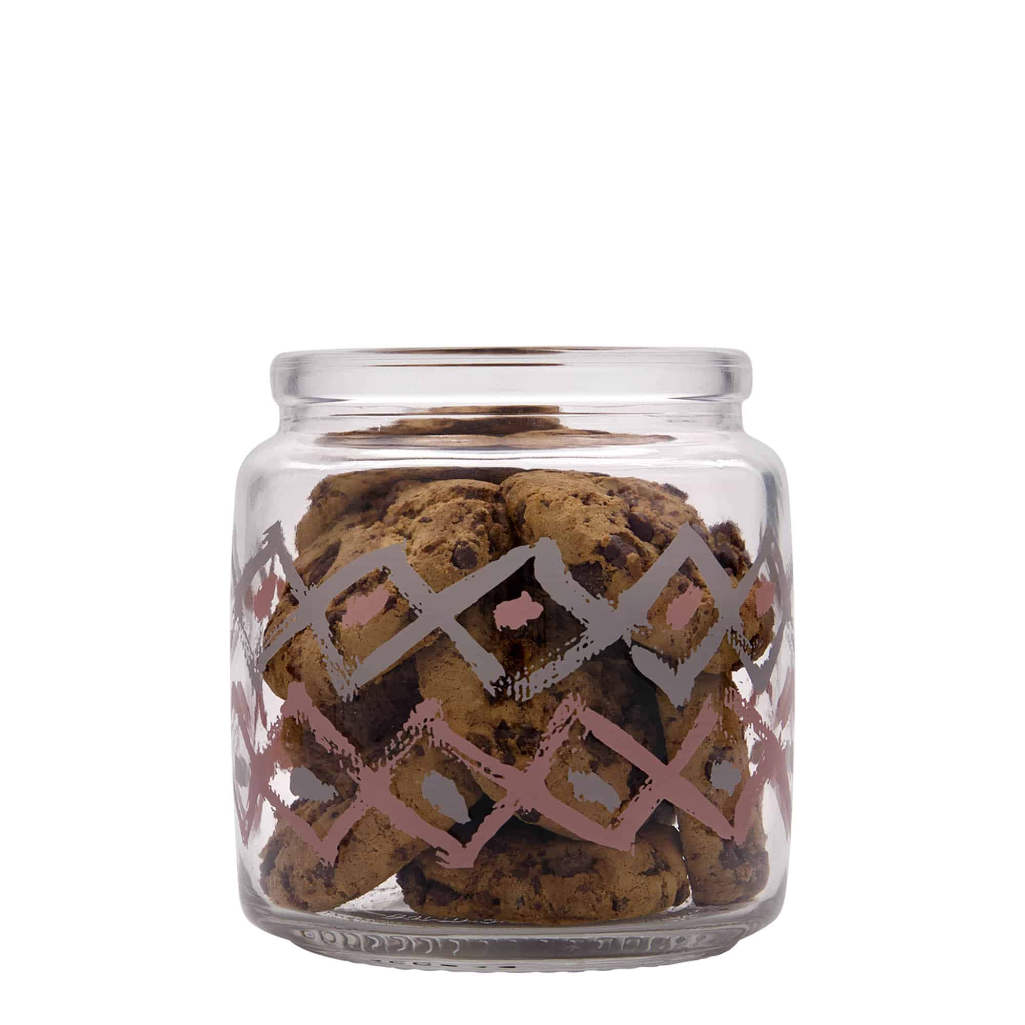 Bocal avec bouchon liège 750 ml 'Giara', motif : manolibera rosa, bouchage: bouchon