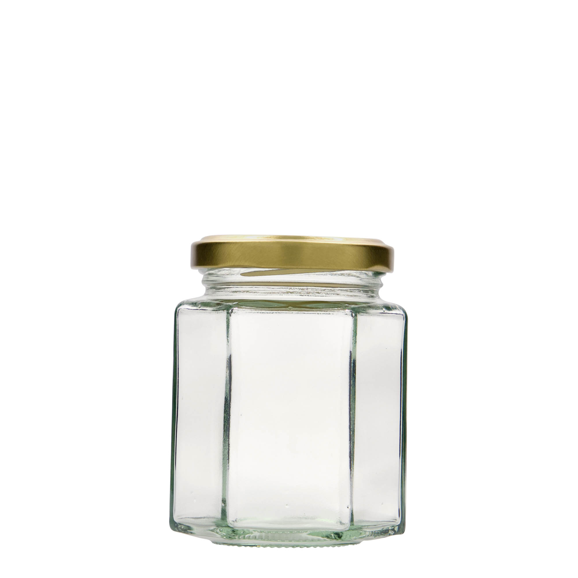 Bocal hexagonal 196 ml, bouchage: Twist-Off (TO 58) Bocal hexagonal 196 ml, bouchage: Twist-Off (TO 58)