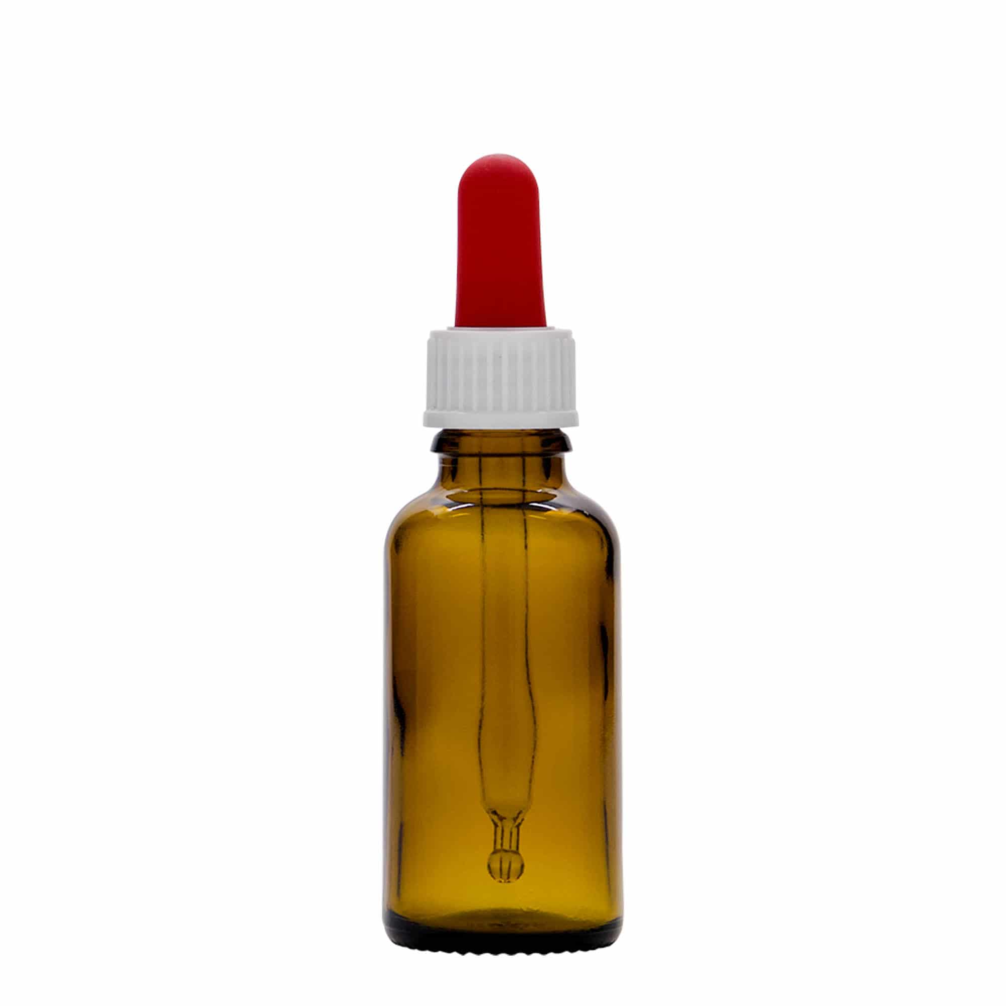 Pipetflesje medicijn, 30 ml, glas, bruin, monding: DIN 18 Pipetflesje medicijn, 30 ml, glas, bruin, monding: DIN 18