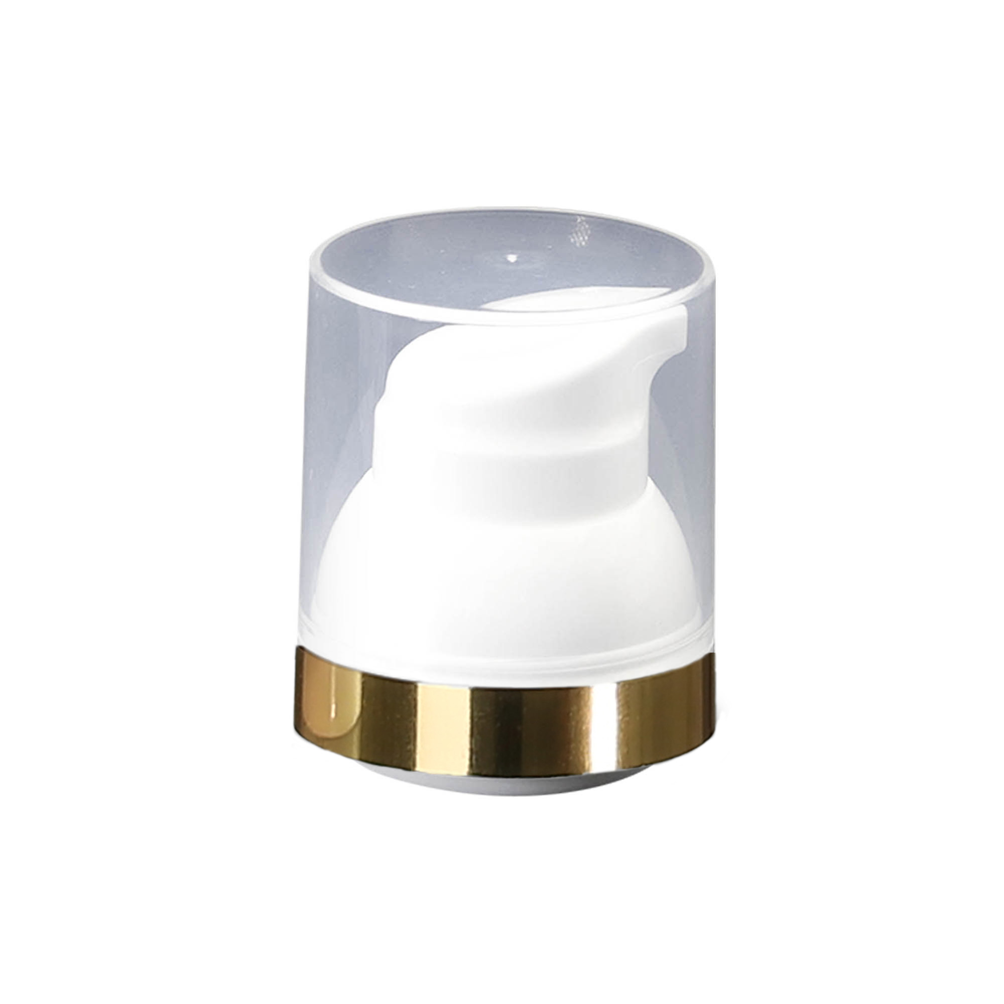 Flacon airless tête de pompe 'Mezzo', plastique PP, blanc
