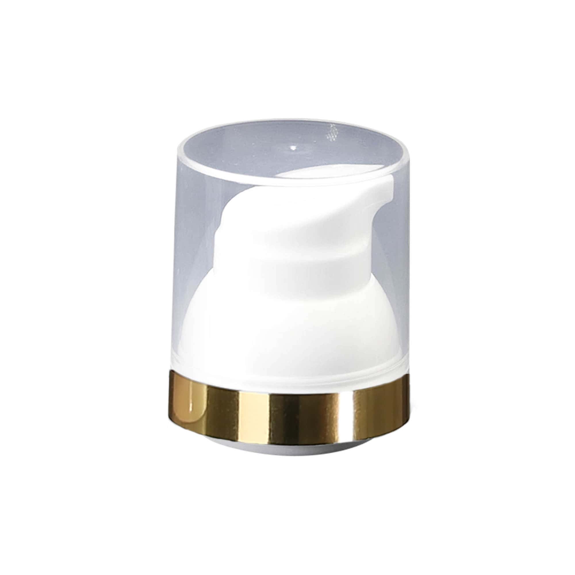 Flacon airless tête de pompe 'Mezzo', plastique PP, blanc