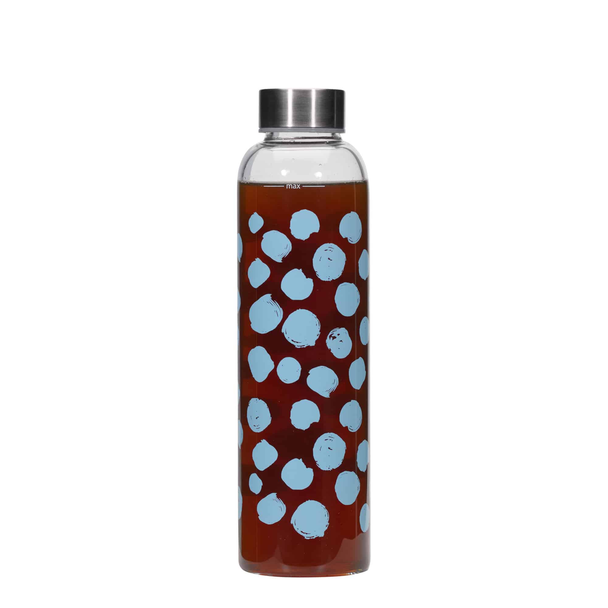 Gourde 500 ml 'Perseus', motif : points bleus, bouchage: Bougage à vis