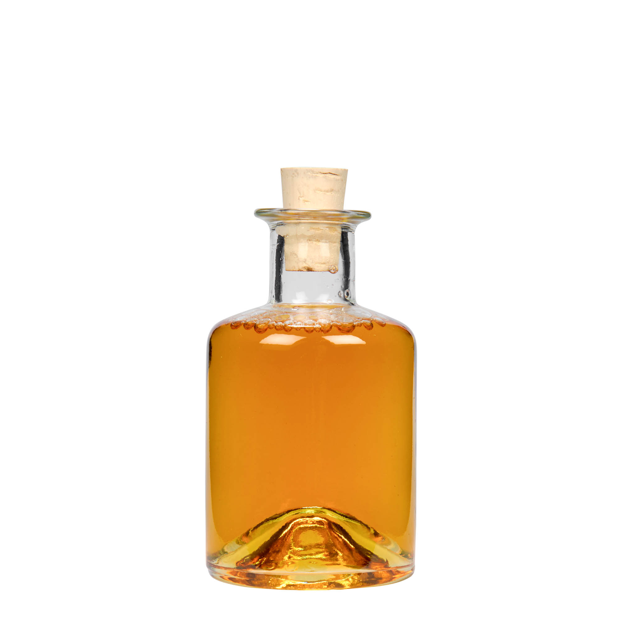 Glazen fles Apotheker, 200 ml, monding: kurk
