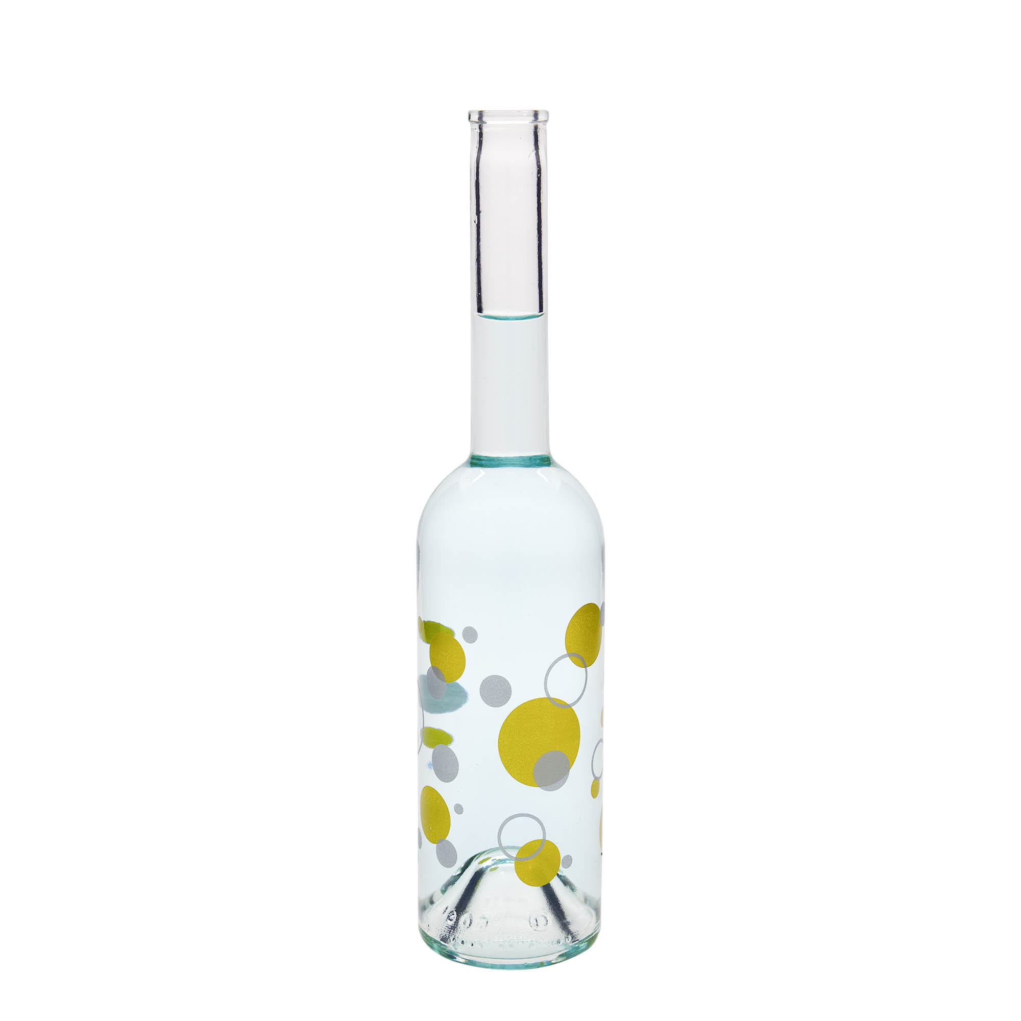 Glazen fles 'Opera', 500 ml, motief: Stippen, monding: kurk