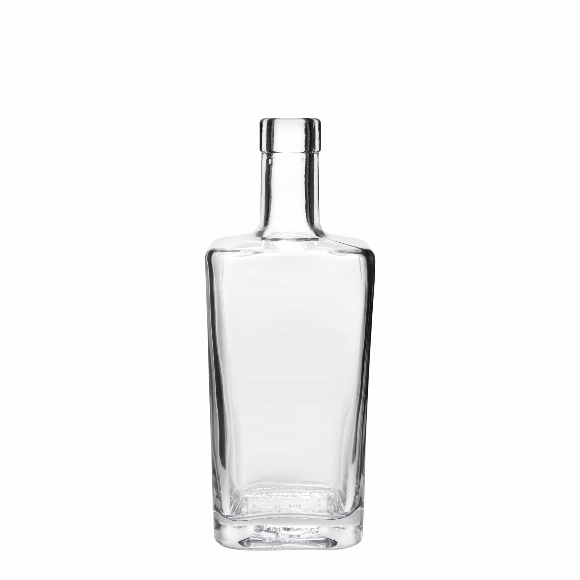 Glazen fles 'Noel', 500 ml, vierkant, monding: kurk Glazen fles 'Noel', 500 ml, vierkant, monding: kurk
