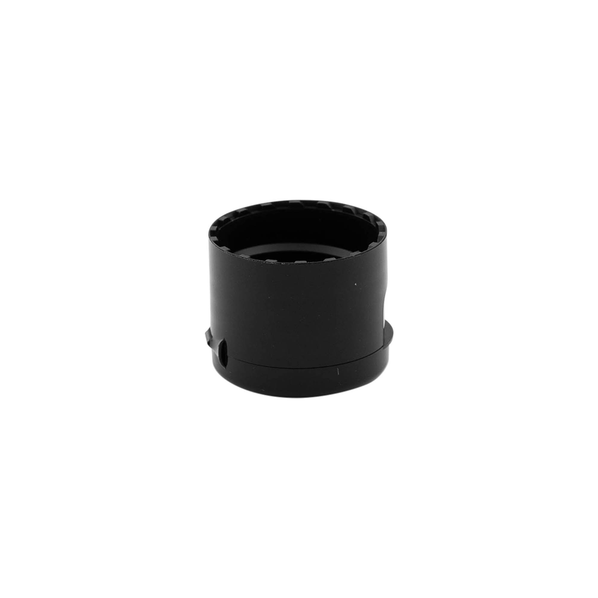 Bougage à vis à charnière rabattable, plastique PP, noir, pour bouchage: 24/410 Bougage à vis à charnière rabattable, plastique PP, noir, pour bouchage: 24/410
