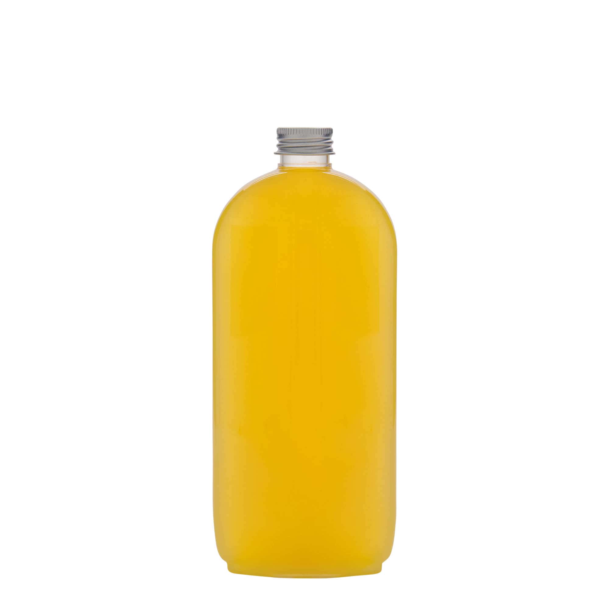 Petfles 'Iris', 500 ml, ovaal, kunststof, monding: 24/410