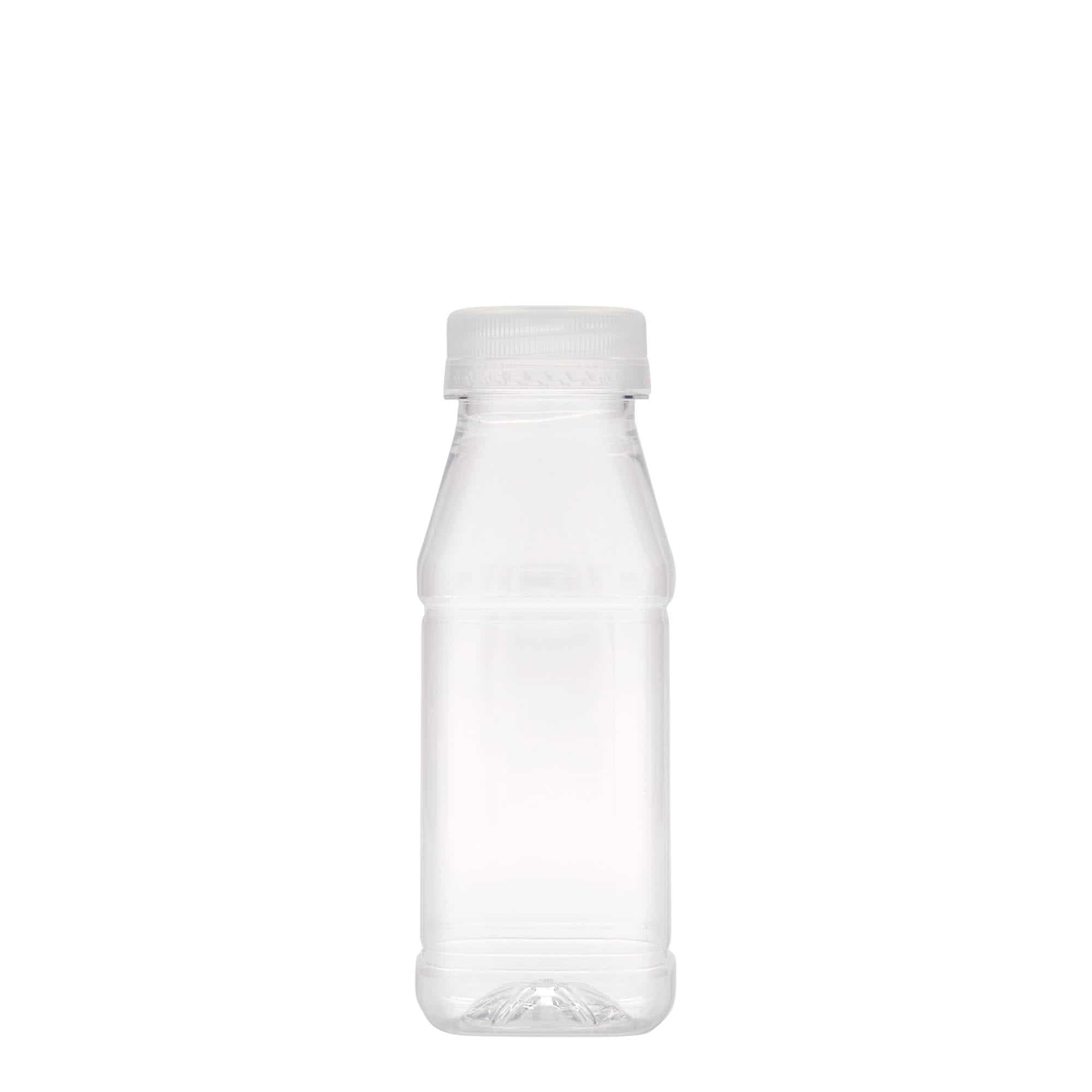 Petfles 'Milk and Juice Carré', 250 ml, vierkant, kunststof, monding: 38 mm