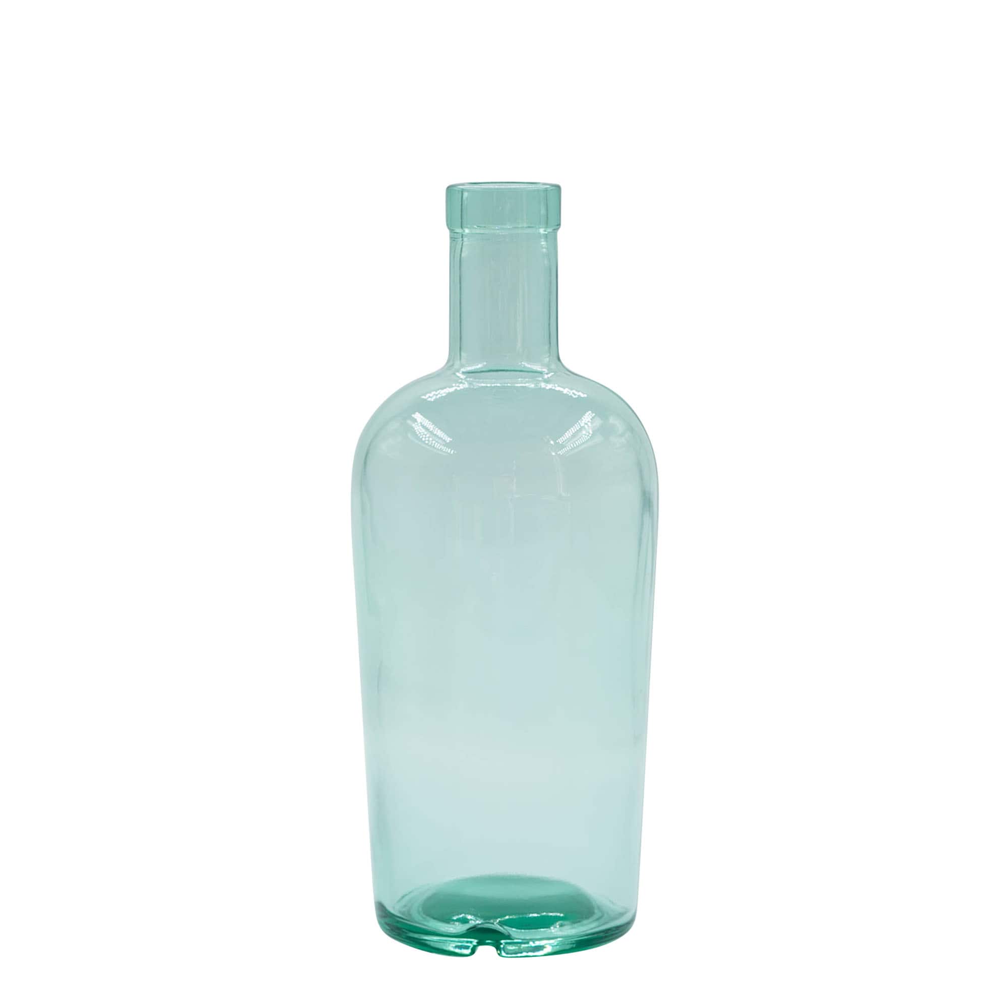 Bouteille en verre 700 ml 'Teo Light', ouverture : bouchon en liège