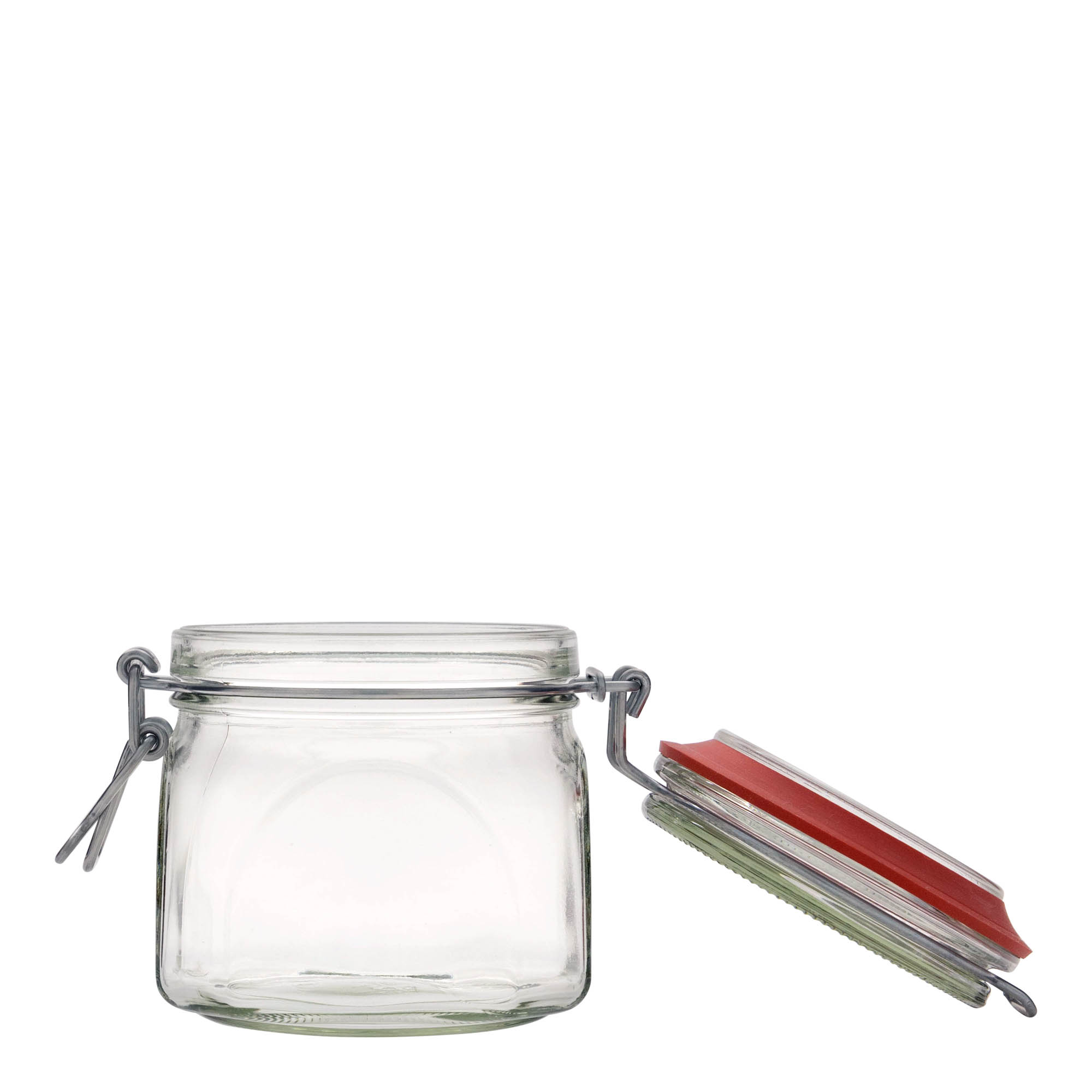 Pot met beugelsluiting, 630 ml, vierkant, monding: beugelsluiting Pot met beugelsluiting, 630 ml, vierkant, monding: beugelsluiting