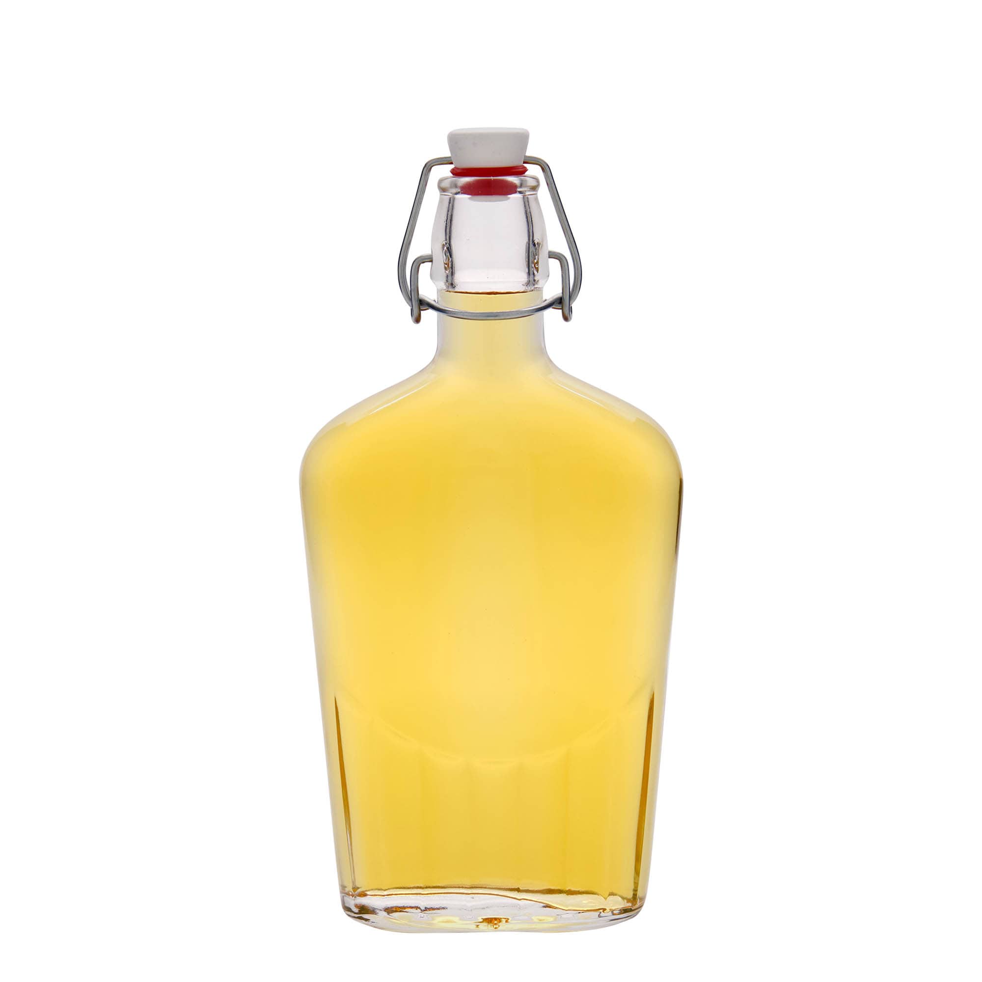 Bouteille en verre 500 ml « Fiaschetta », ovale, bouchage: bouchon mécanique