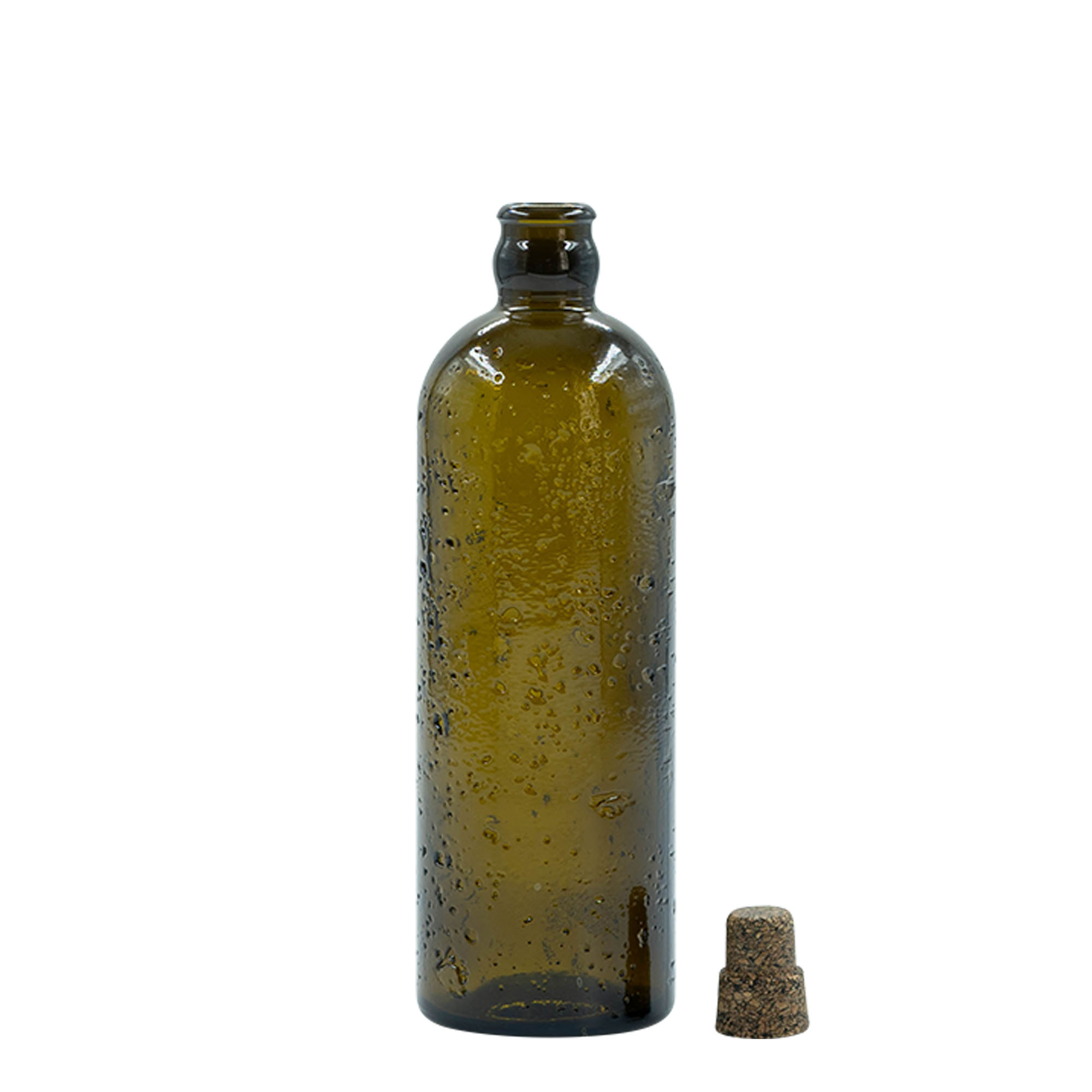 Wildly Crafted Glazen fles 'Bobber Jr', 500 ml, bruin, monding: kurk Wildly Crafted Glazen fles 'Bobber Jr', 500 ml, bruin, monding: kurk