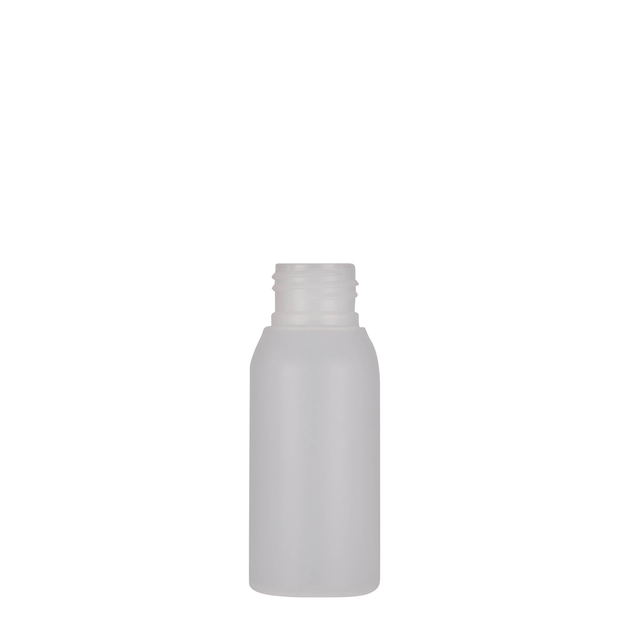 Plastic fles 'Tuffy', 50 ml, HDPE, naturel, monding: 24/410