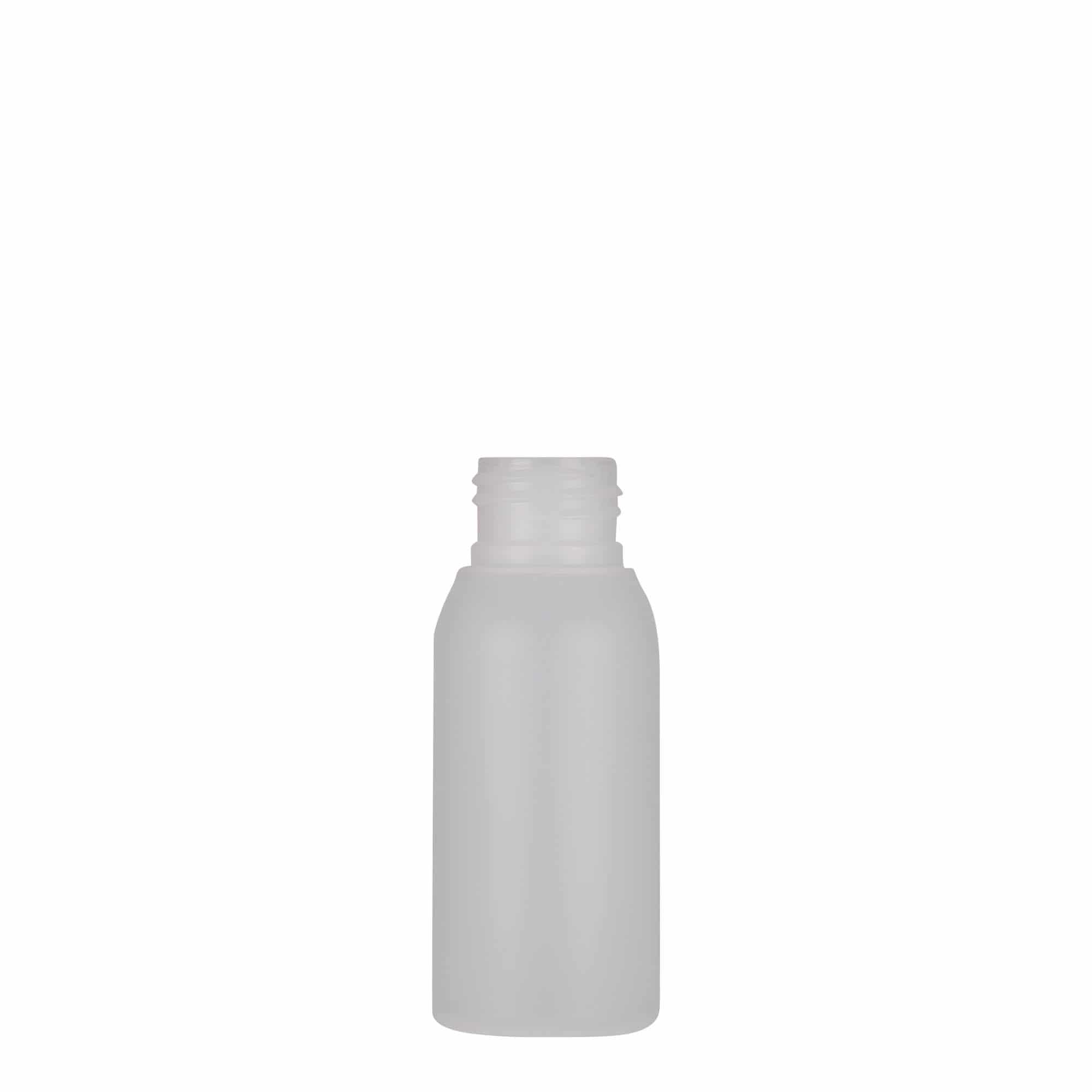 Plastic fles 'Tuffy', 50 ml, HDPE, naturel, monding: 24/410