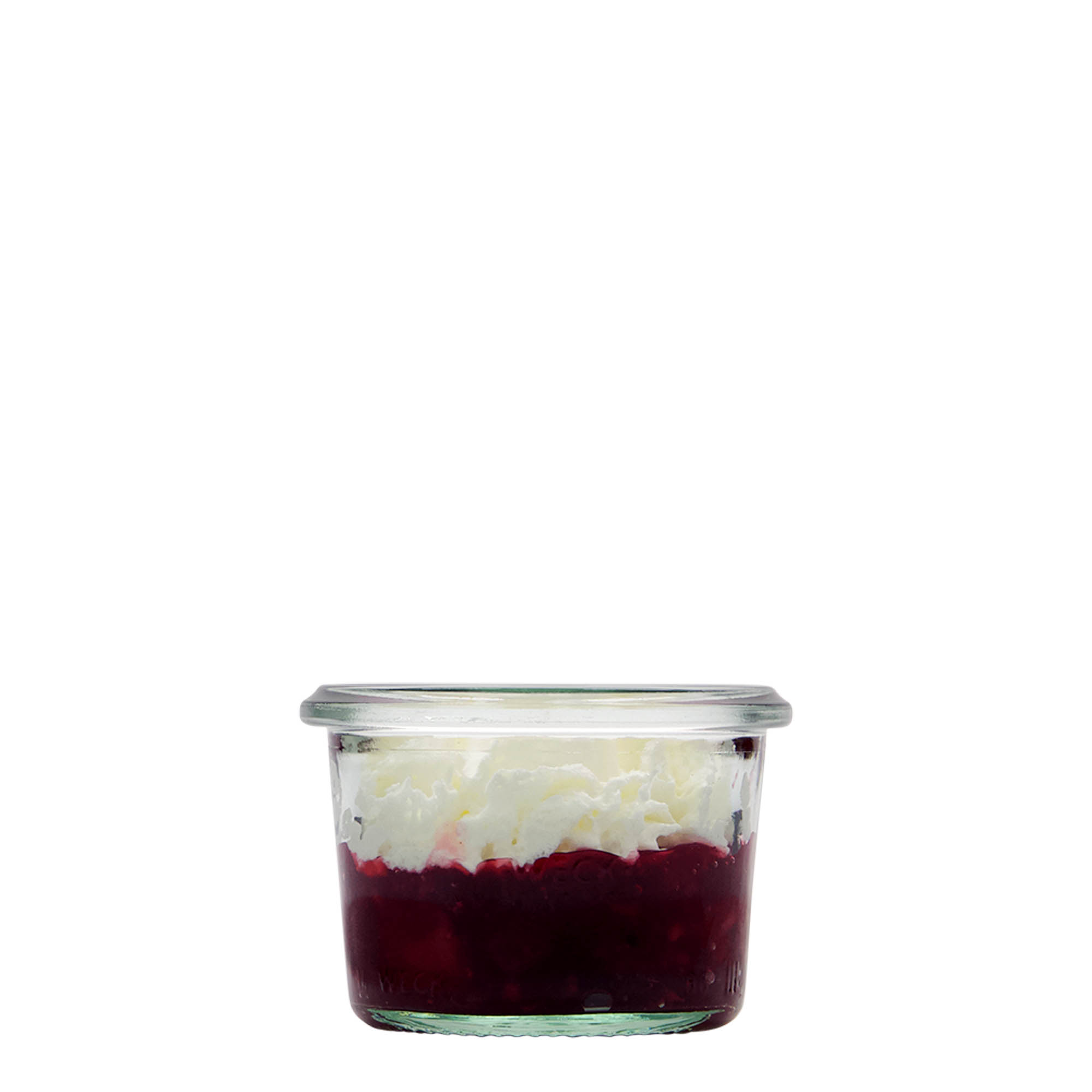 Verrine WECK 80 ml, bouchage: bords arrondis Verrine WECK 80 ml, bouchage: bords arrondis