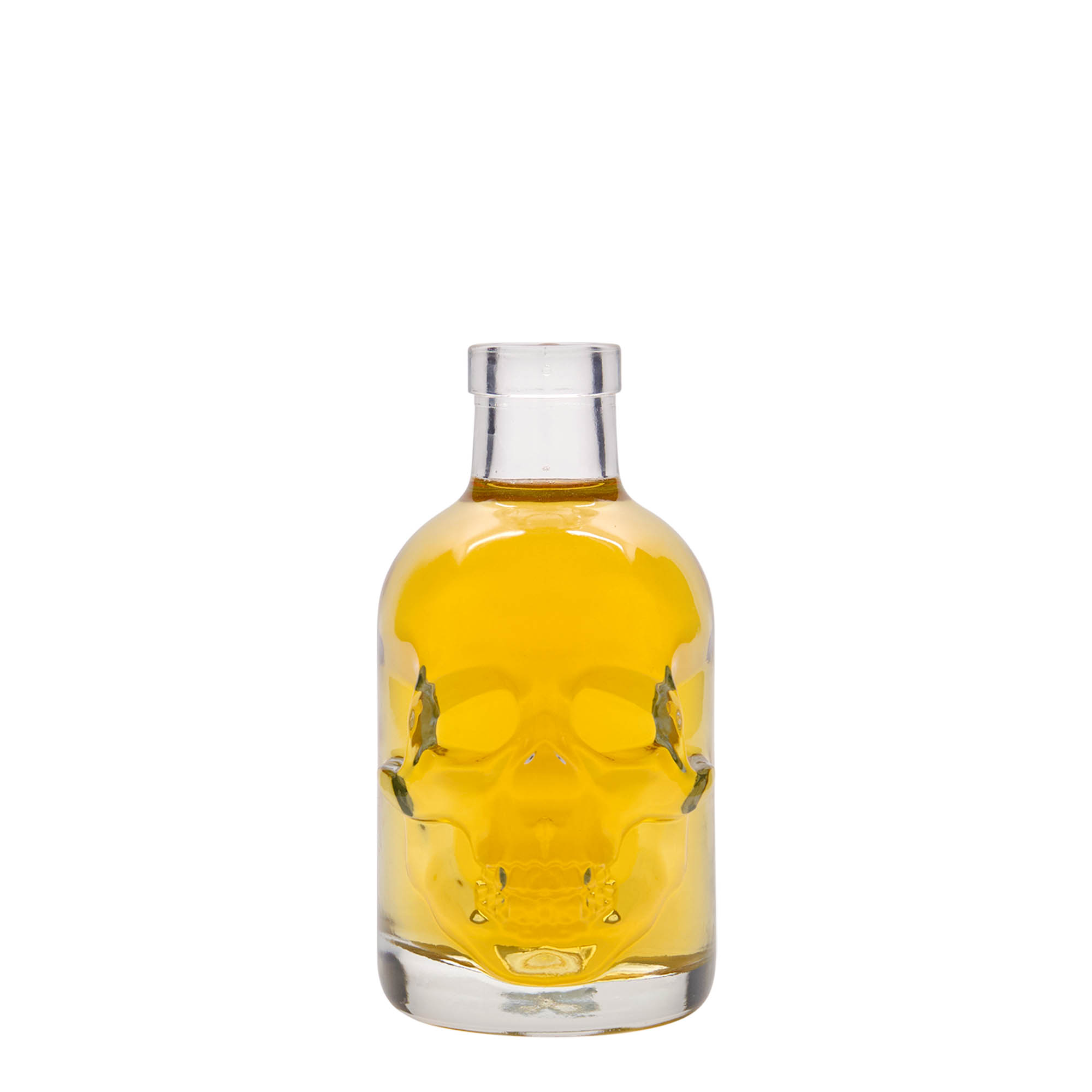 Bouteille en verre 200 ml 'Crâne', bouchage: bouchon Bouteille en verre 200 ml 'Crâne', bouchage: bouchon