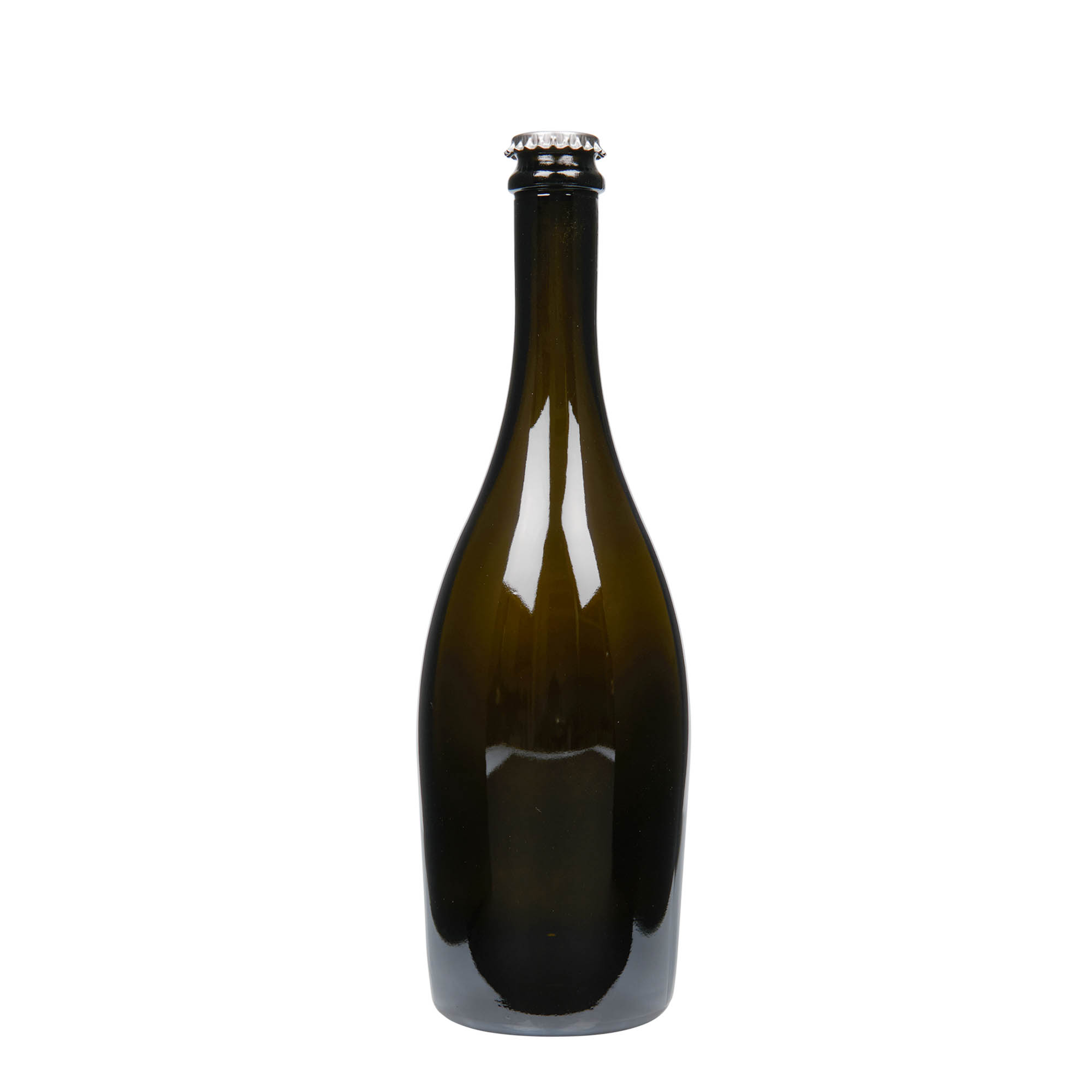 Bouteille de Champagne 750 ml 'Carmen', verre, vert antique, bouchage: capsules couronnes Bouteille de Champagne 750 ml 'Carmen', verre, vert antique, bouchage: capsules couronnes