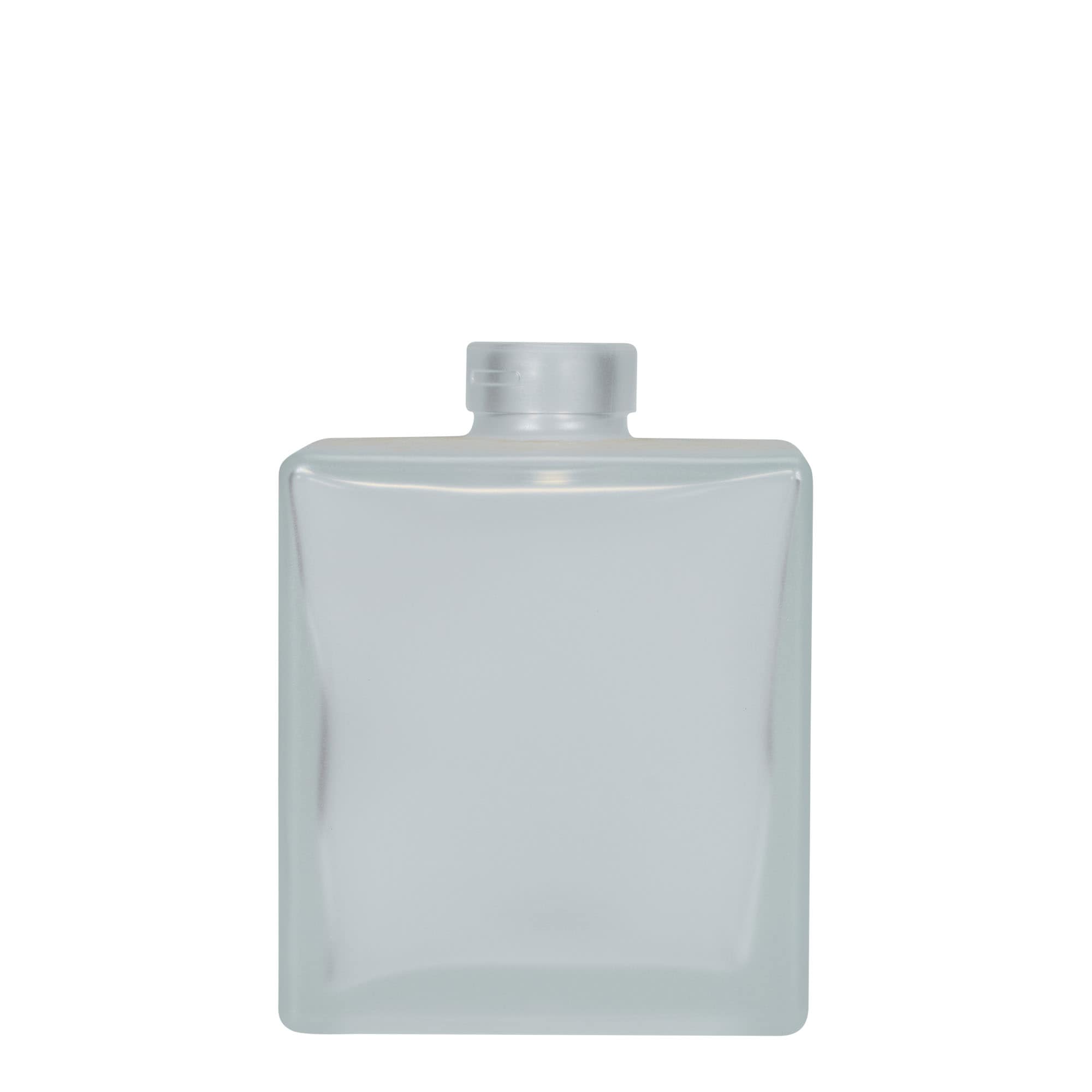 Glazen fles 'Cube', 500 ml, vierkant, gematteerd, monding: kurk