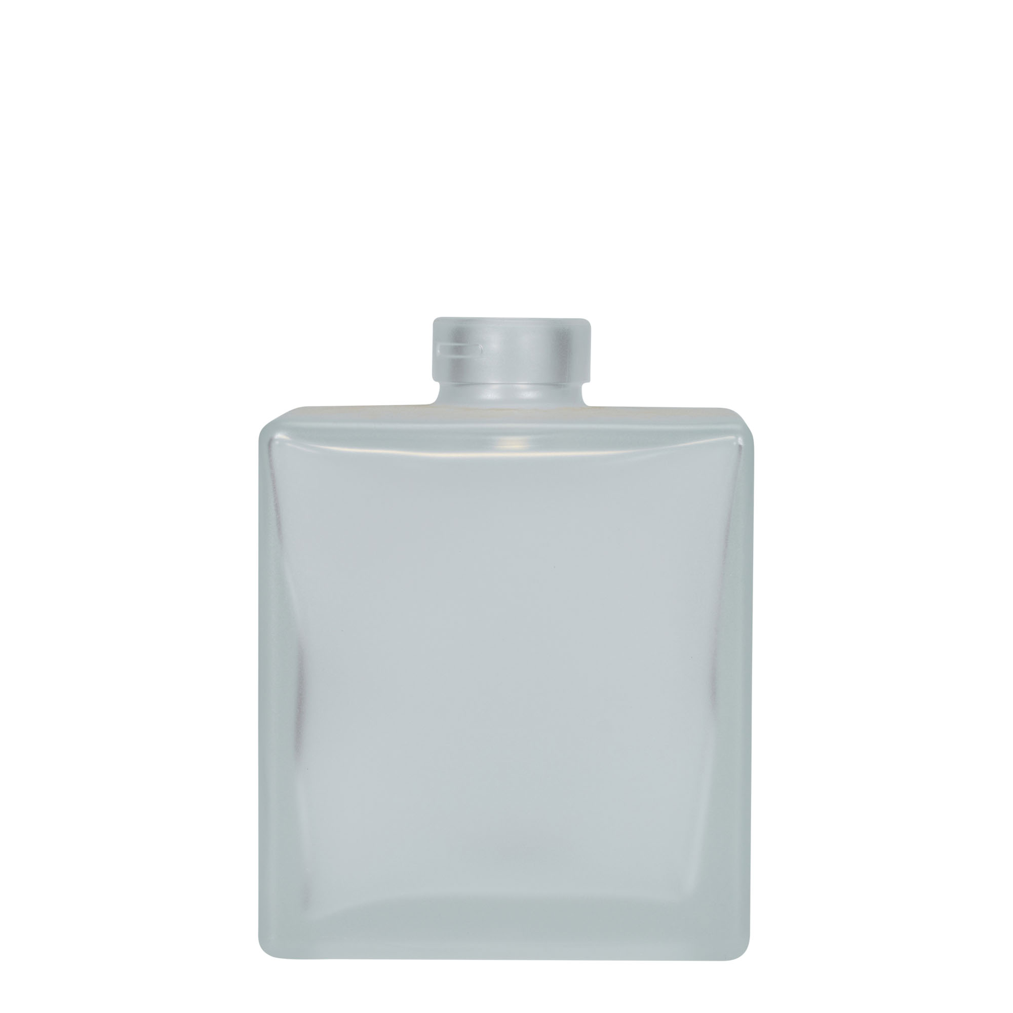 Glazen fles 'Cube', 500 ml, vierkant, gematteerd, monding: kurk