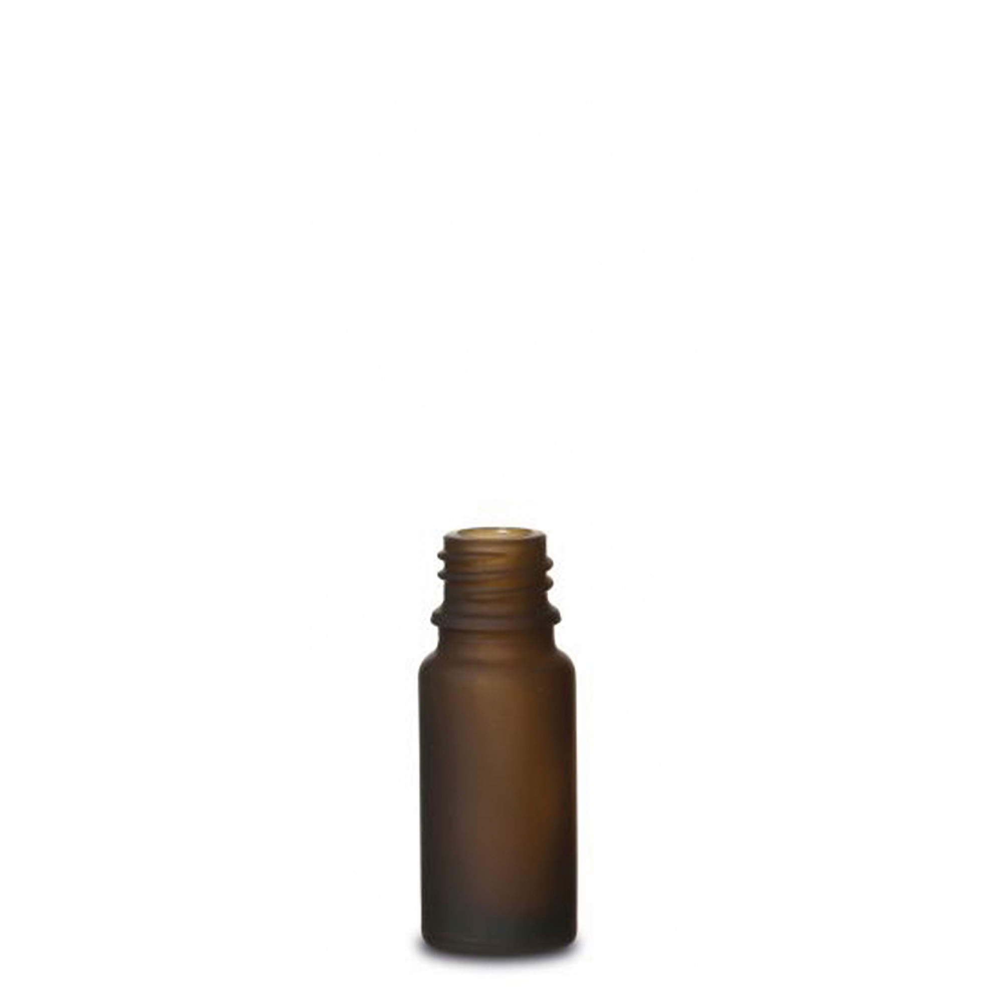 10ml medicijnfles, glas, bruin mat, opening: DIN 18