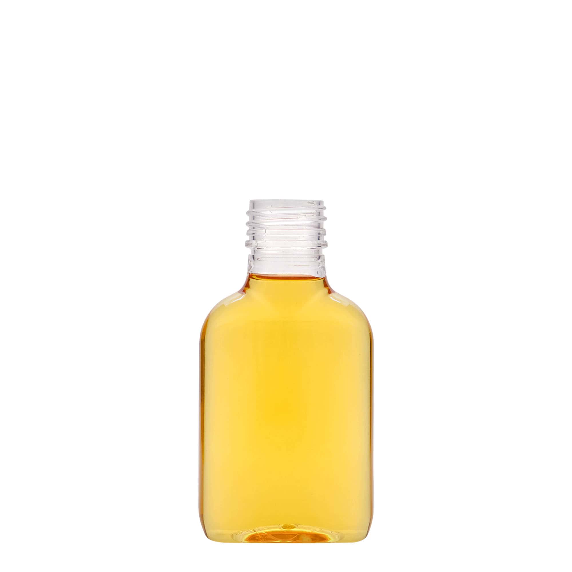 Zakflacon, 100 ml, ovaal, pet, monding: PP 28