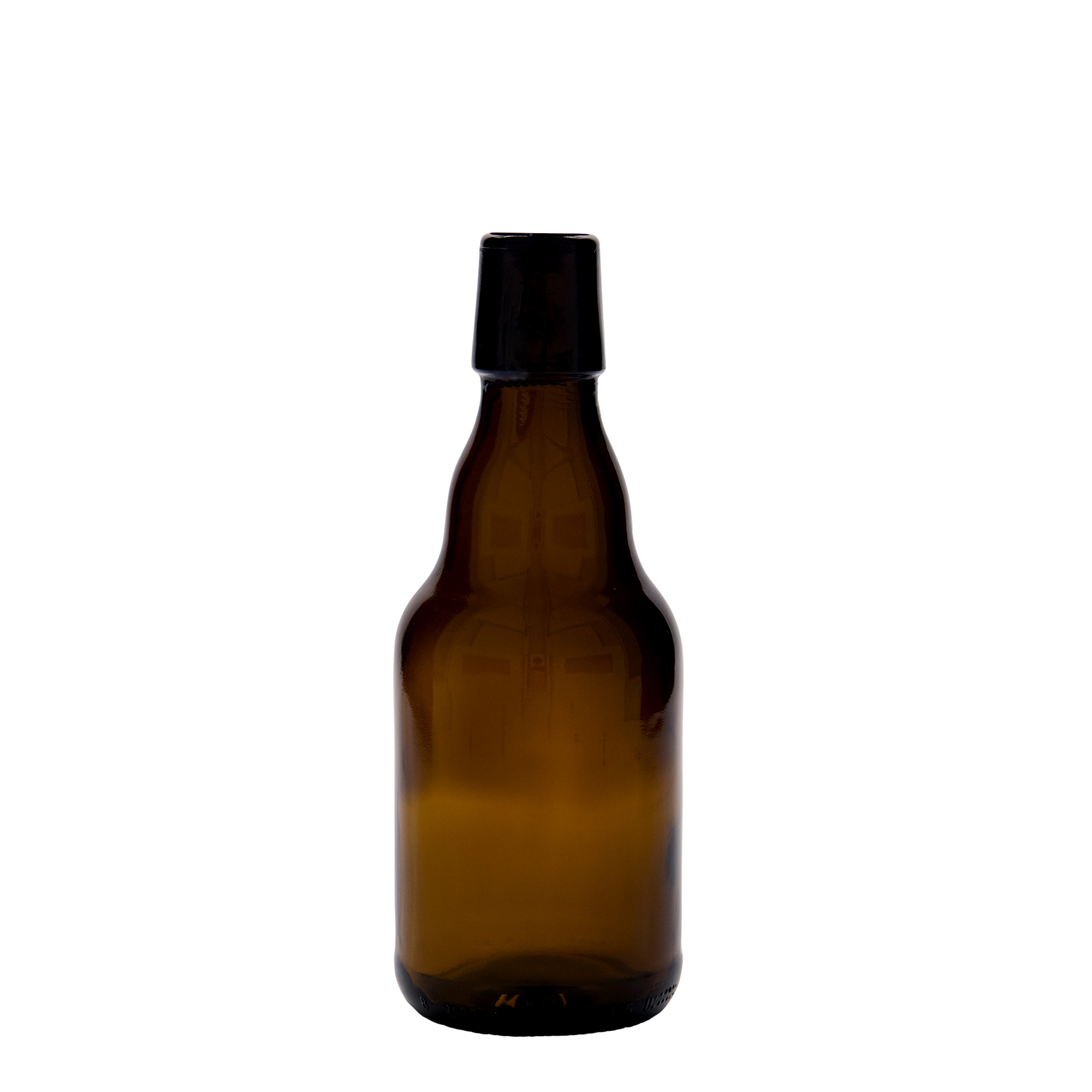 Bouteille de bière 330 ml « Steinie », verre, brun, bouchage: bouchon mécanique
