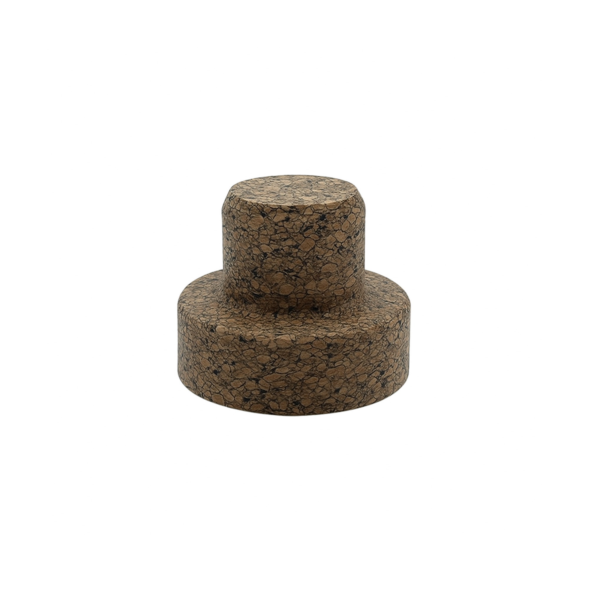 Dopkurk 'Sharp' 22,5 mm, Corkcoal, voor monding: kurk schotel Dopkurk 'Sharp' 22,5 mm, Corkcoal, voor monding: kurk schotel
