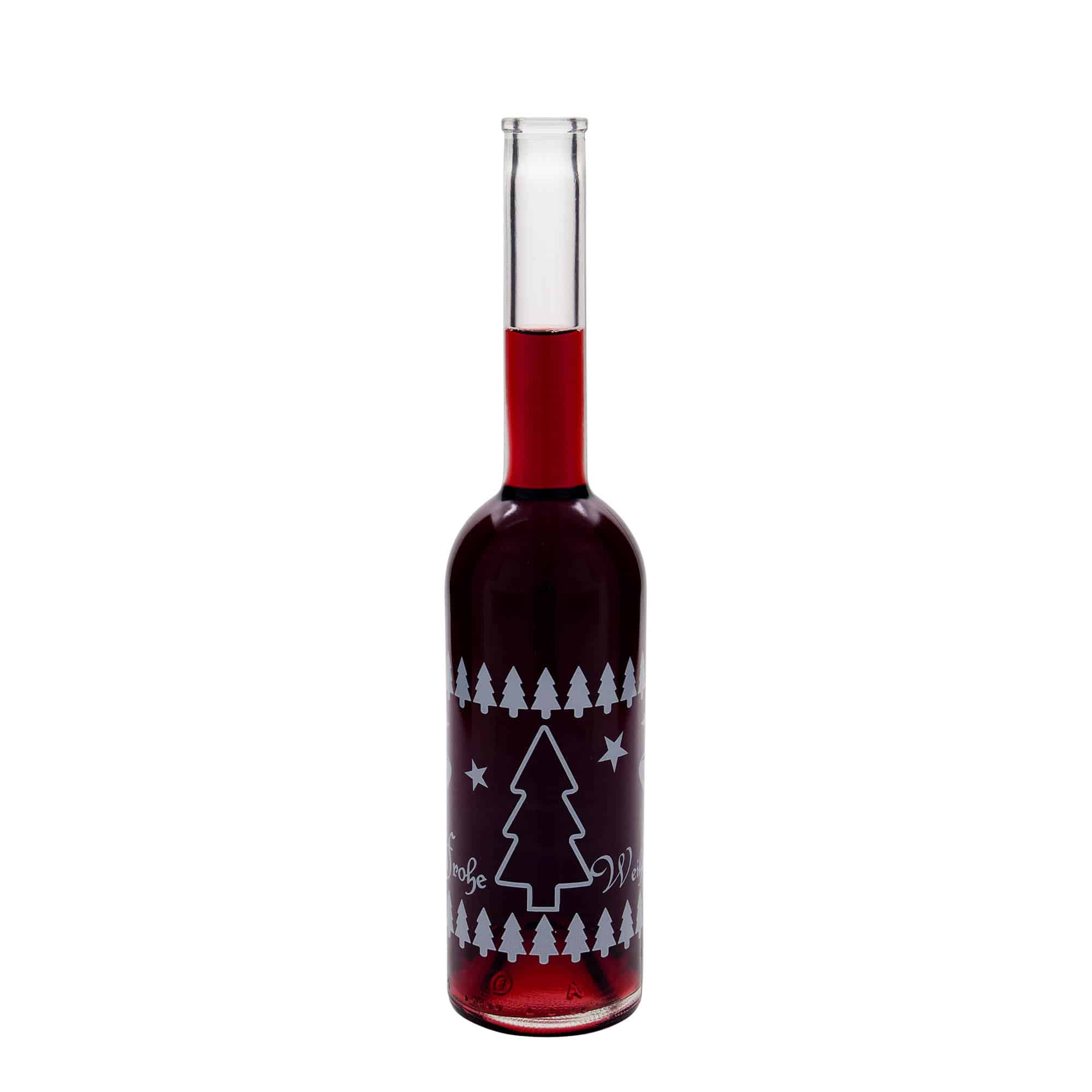 Bouteille en verre 500 ml 'Opera', motif : Noël classique, bouchage: bouchon Bouteille en verre 500 ml 'Opera', motif : Noël classique, bouchage: bouchon