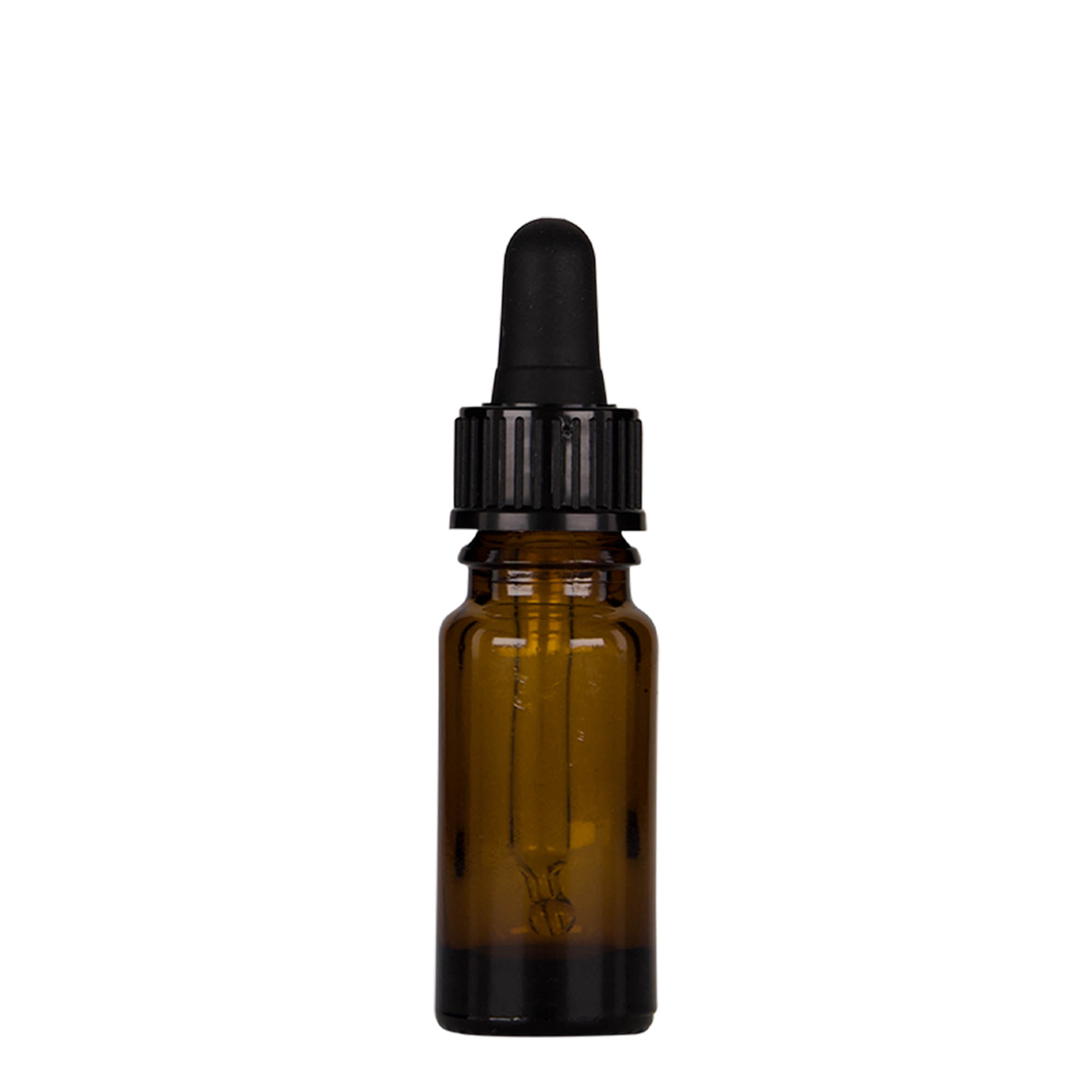 Pipetflesje medicijn, 10 ml, glas, bruin-zwart, monding: DIN 18