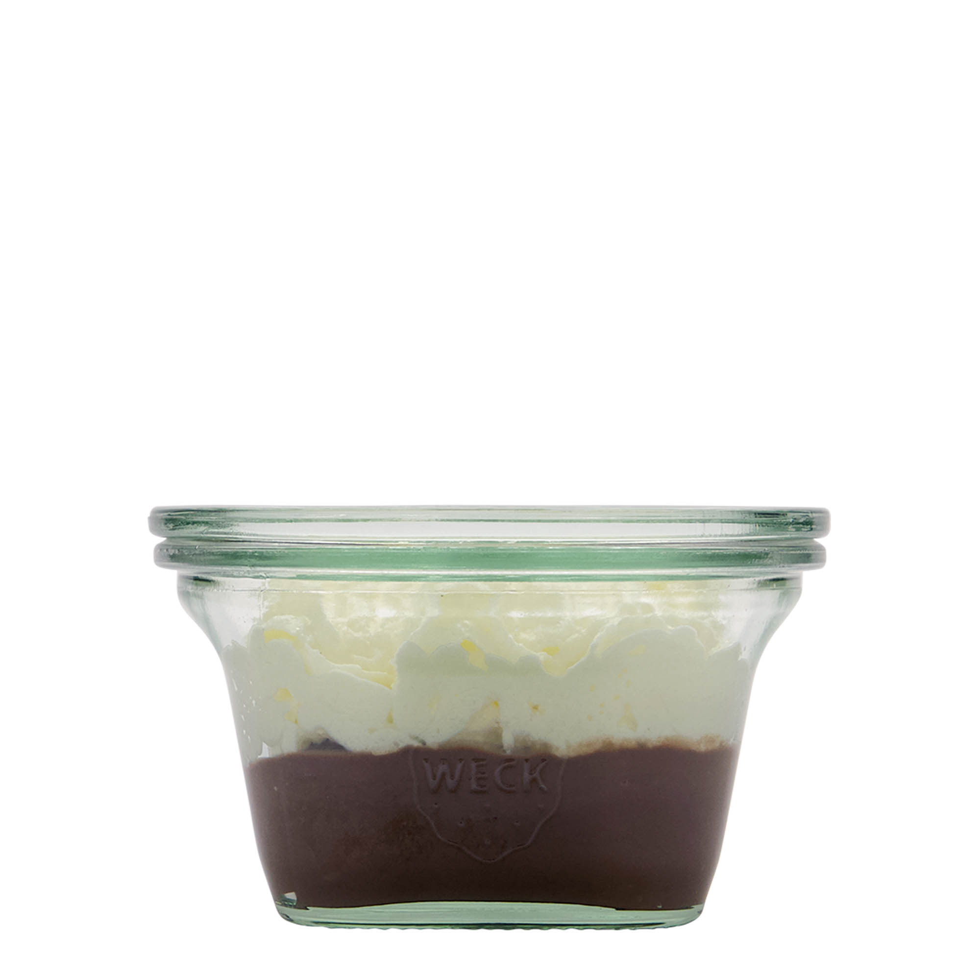 WECK-Quadropot, 290 ml, vierkant, monding: ronde rand