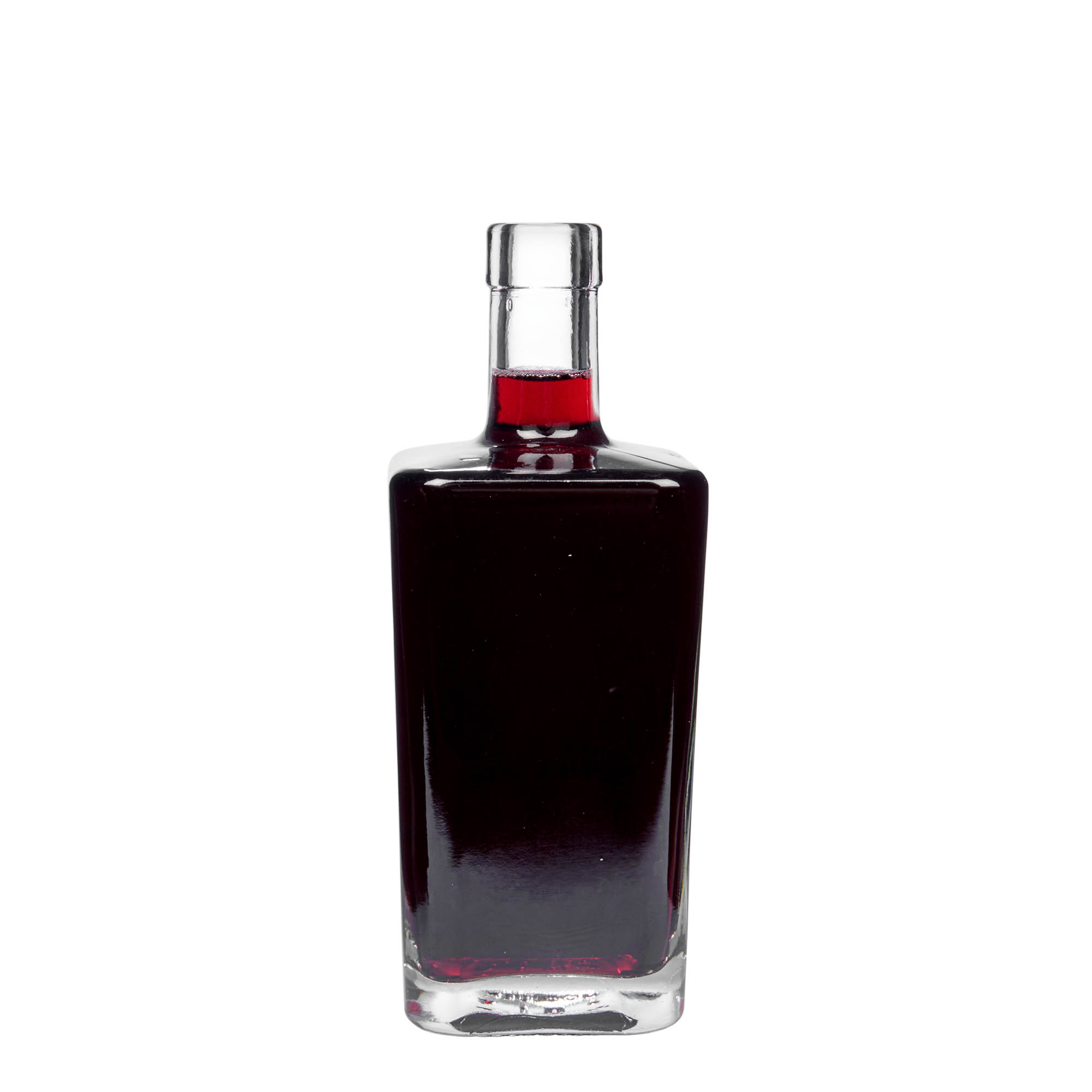 Glazen fles 'Noel', 500 ml, vierkant, monding: kurk Glazen fles 'Noel', 500 ml, vierkant, monding: kurk