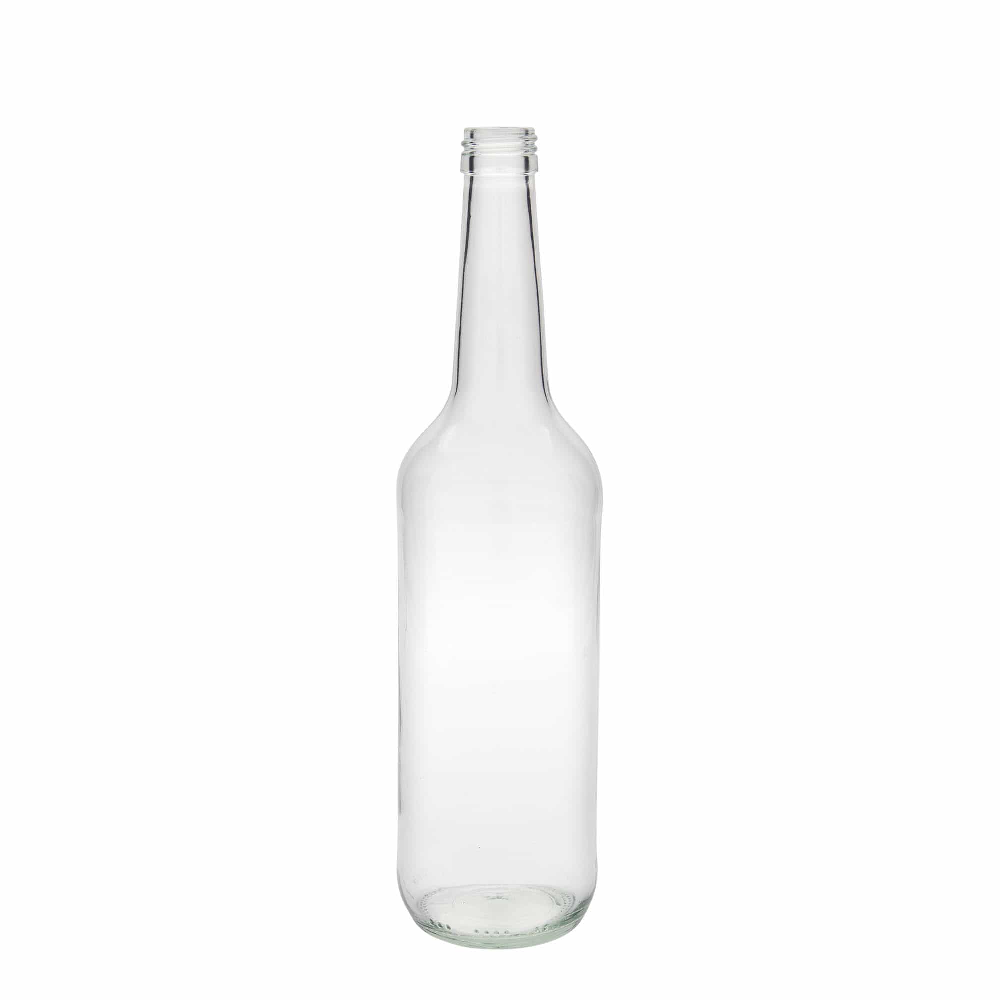 Glazen fles met rechte hals, 700 ml, monding: PP 28